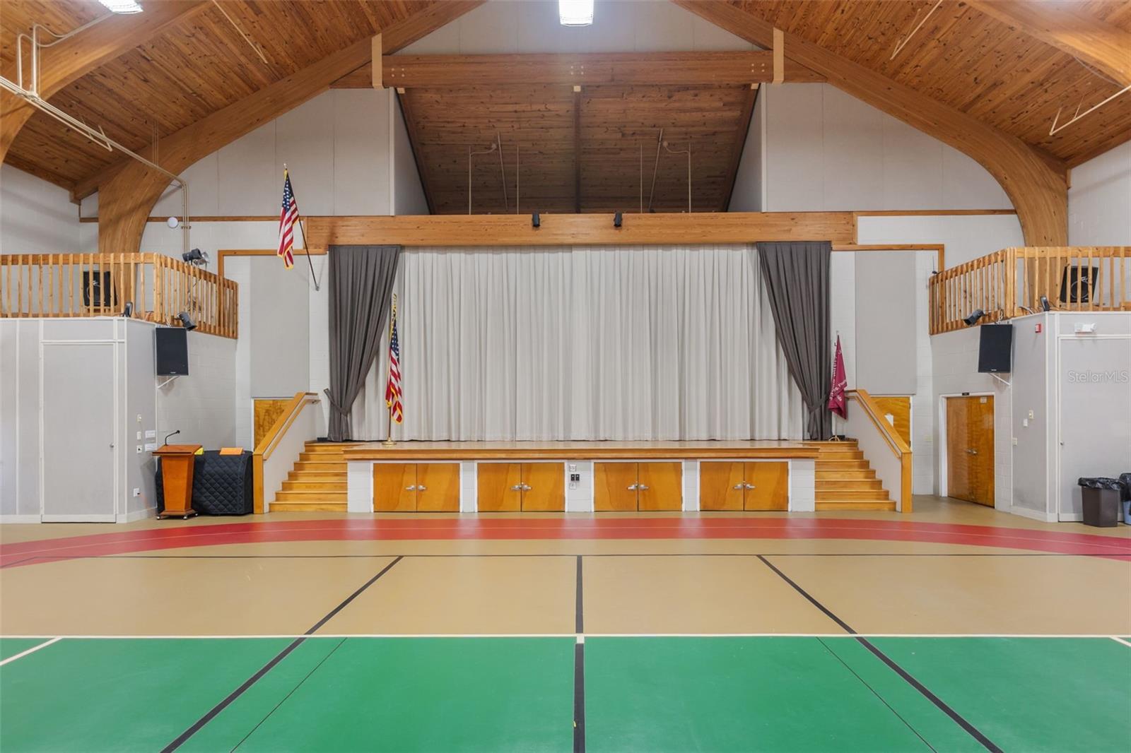 Indoor recreation room and performance hall