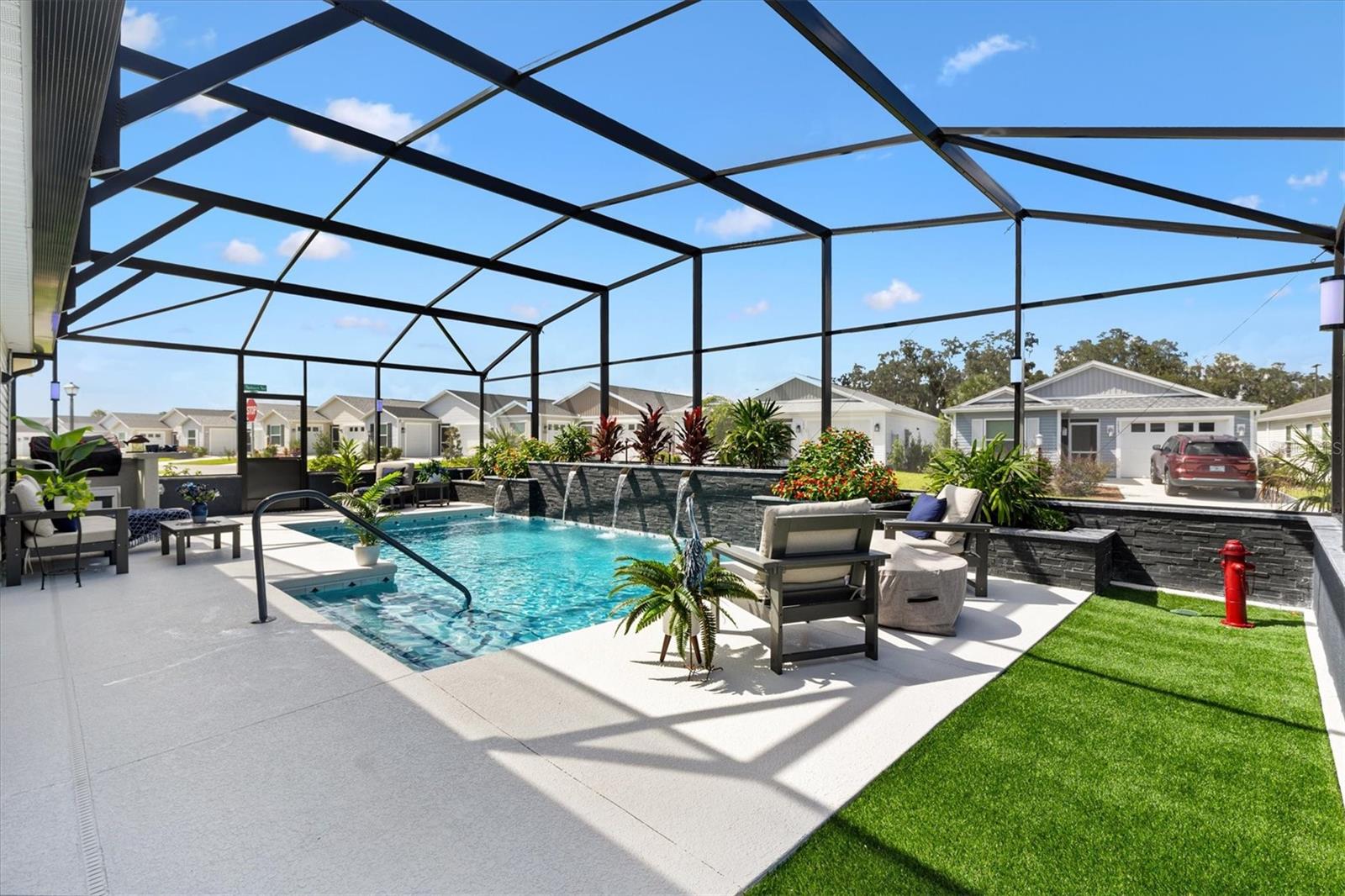 Salt Water Pool with Outdoor Kitchen Salt Water Pool with Outdoor Kitchen