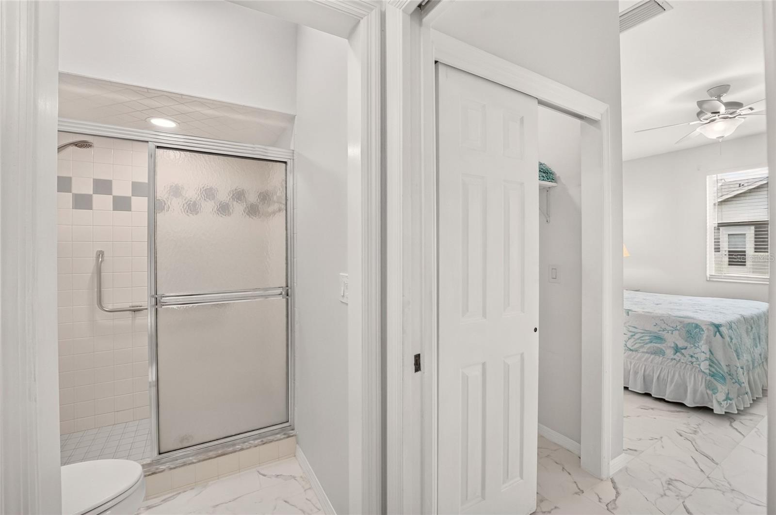 Pocket Door between Bath and Primary