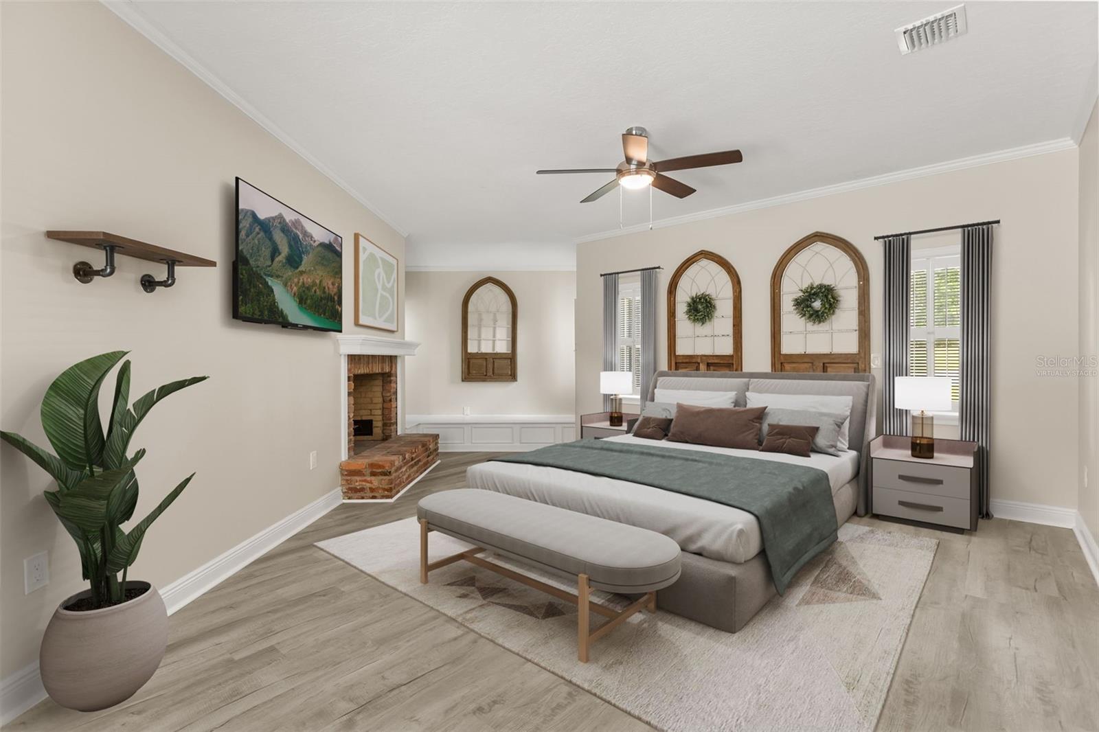 Primary Bedroom Virtually Staged