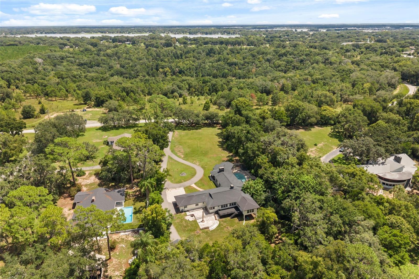 Aerial of property with Lake Joanna in viw