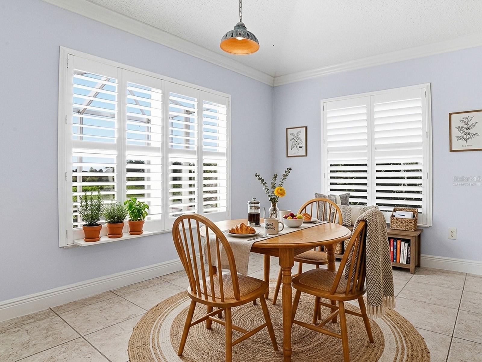 Eat-in Kitchen w/ Views, Plantation Shutters, Virtually Staged