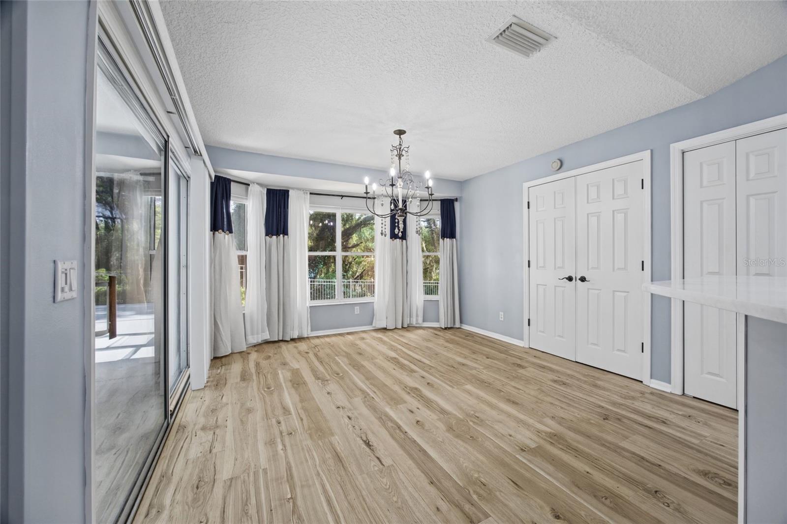 View from living room to the Dinette