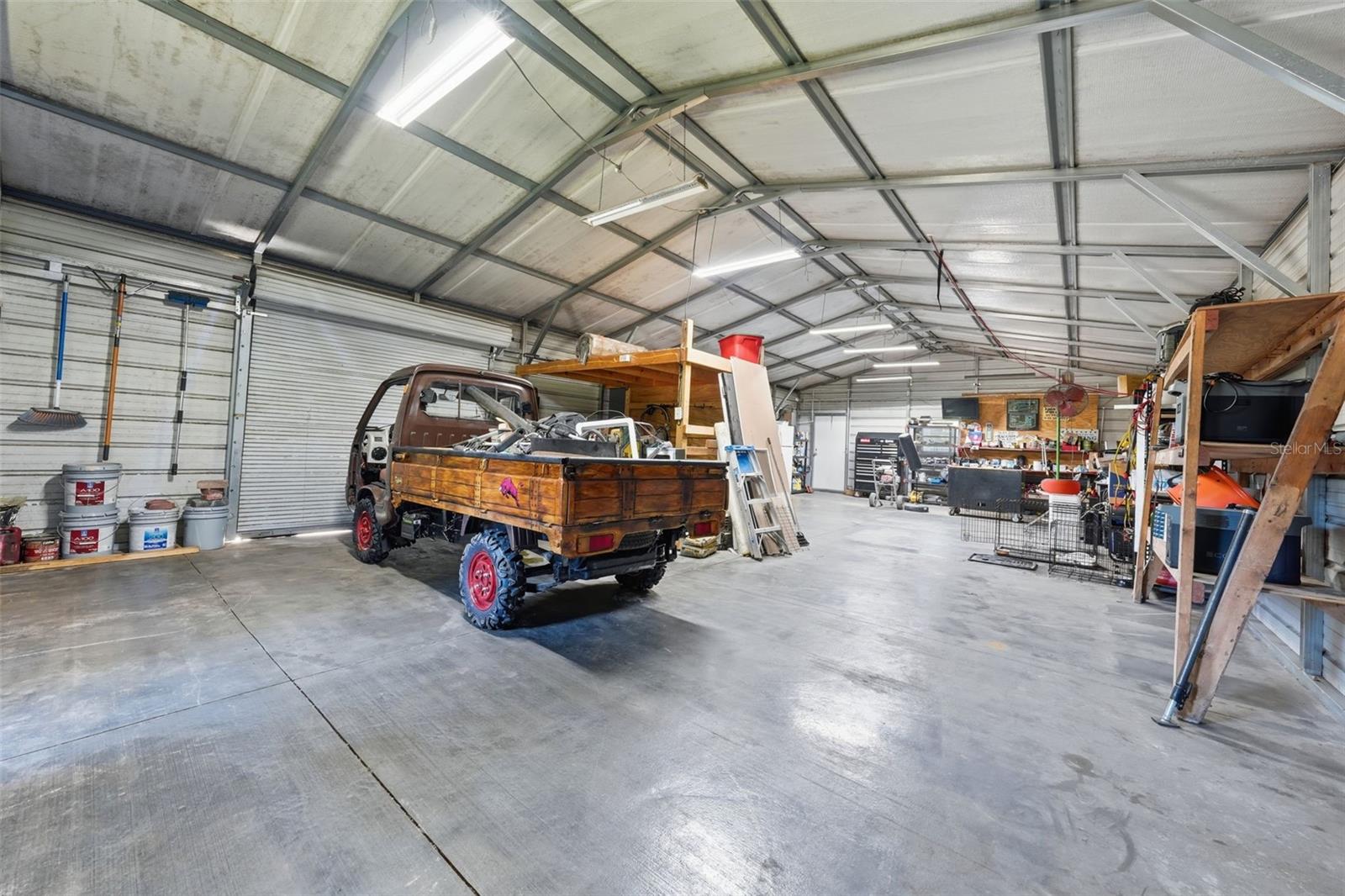 Inside garage