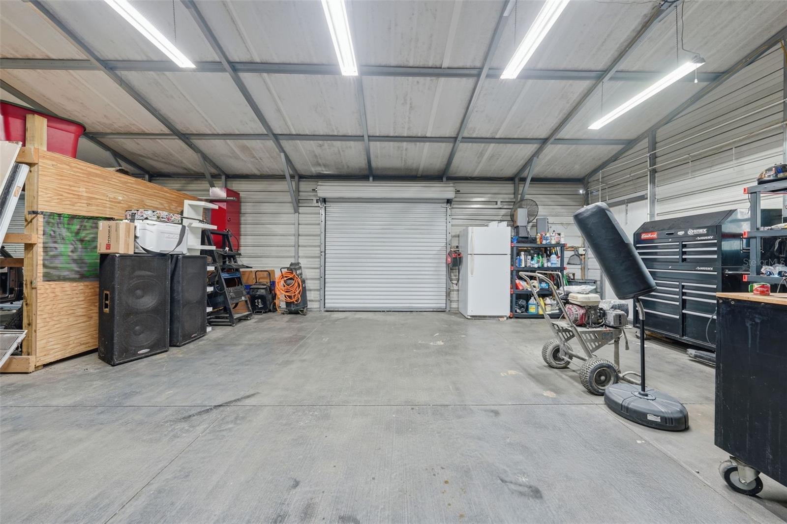 Inside garage