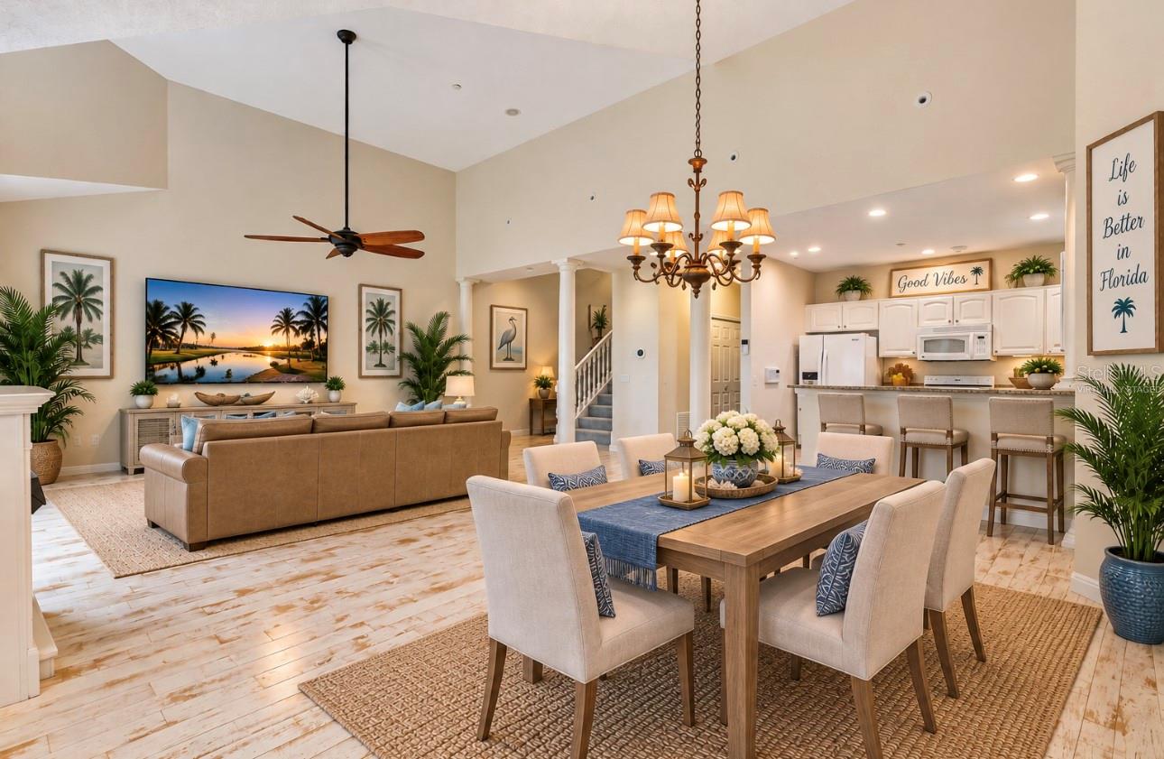 Virtually Staged 2nd Floor-Family/Dining Room
