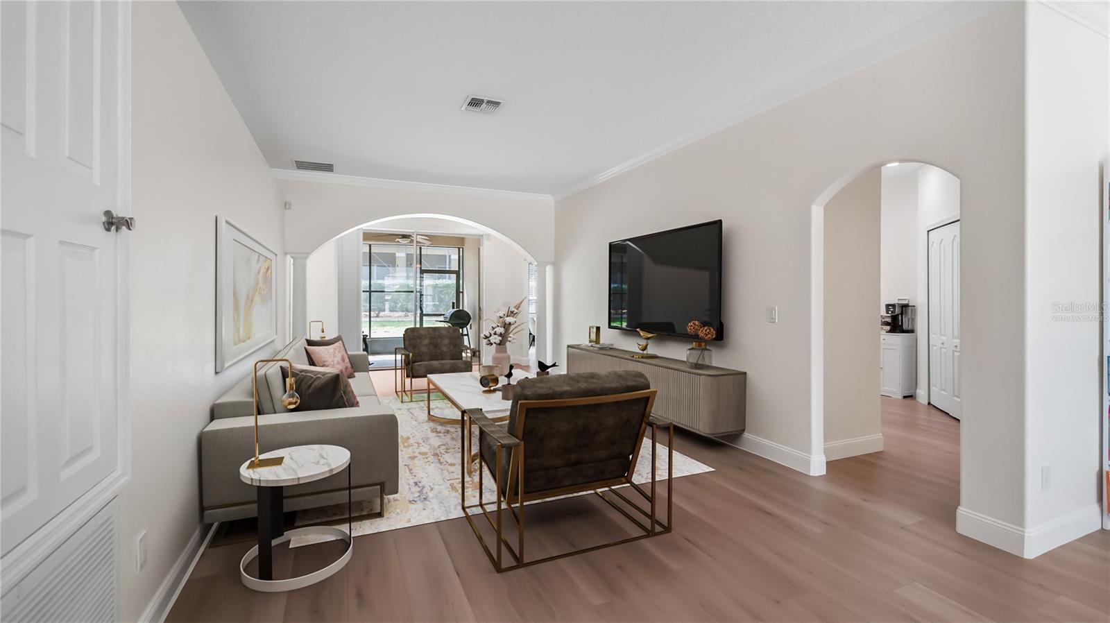 Formal living room virtually staged version 4