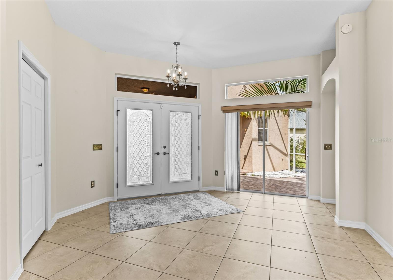 Front door from inside view