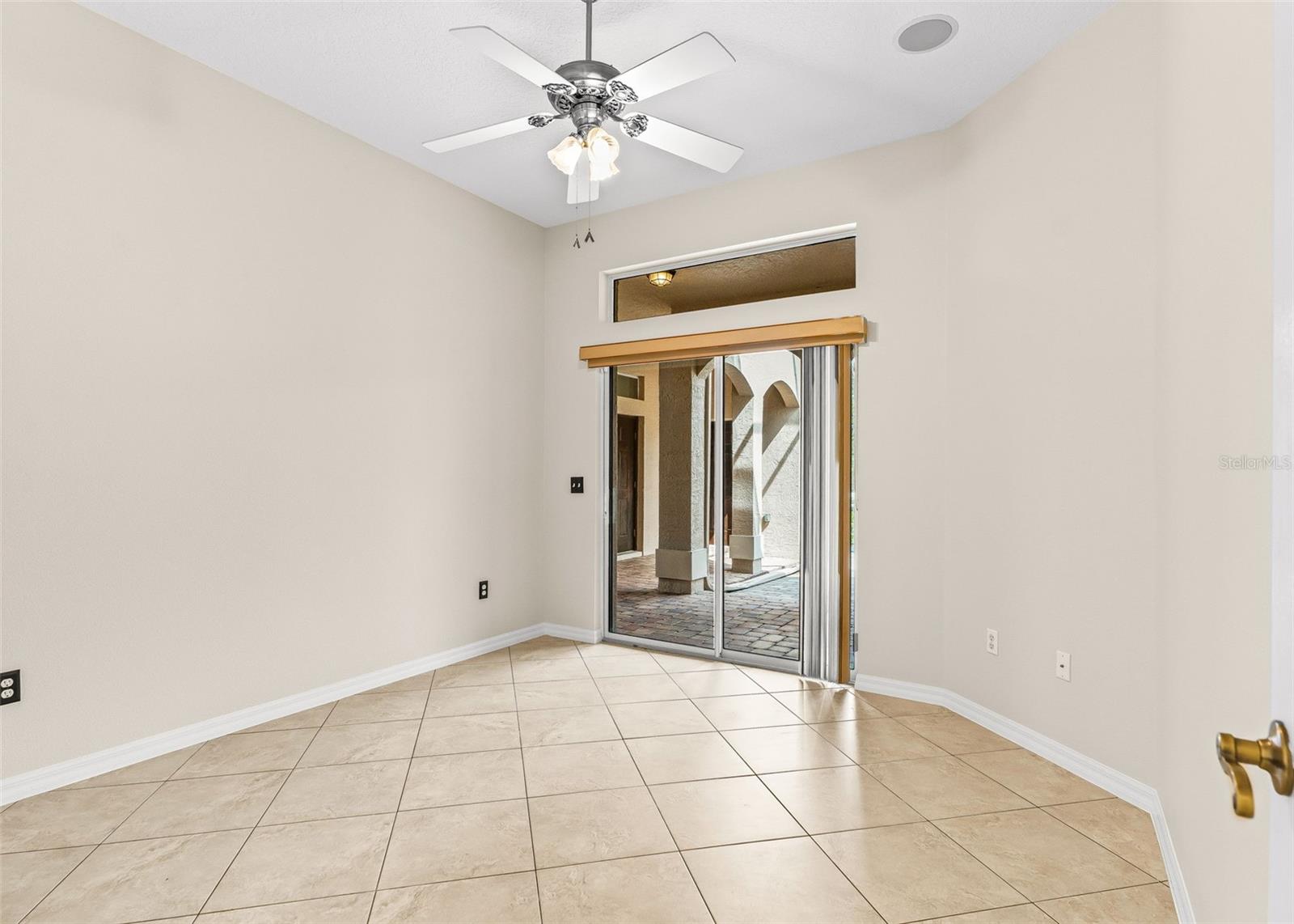 Guest Bedroom with sliders to courtyard