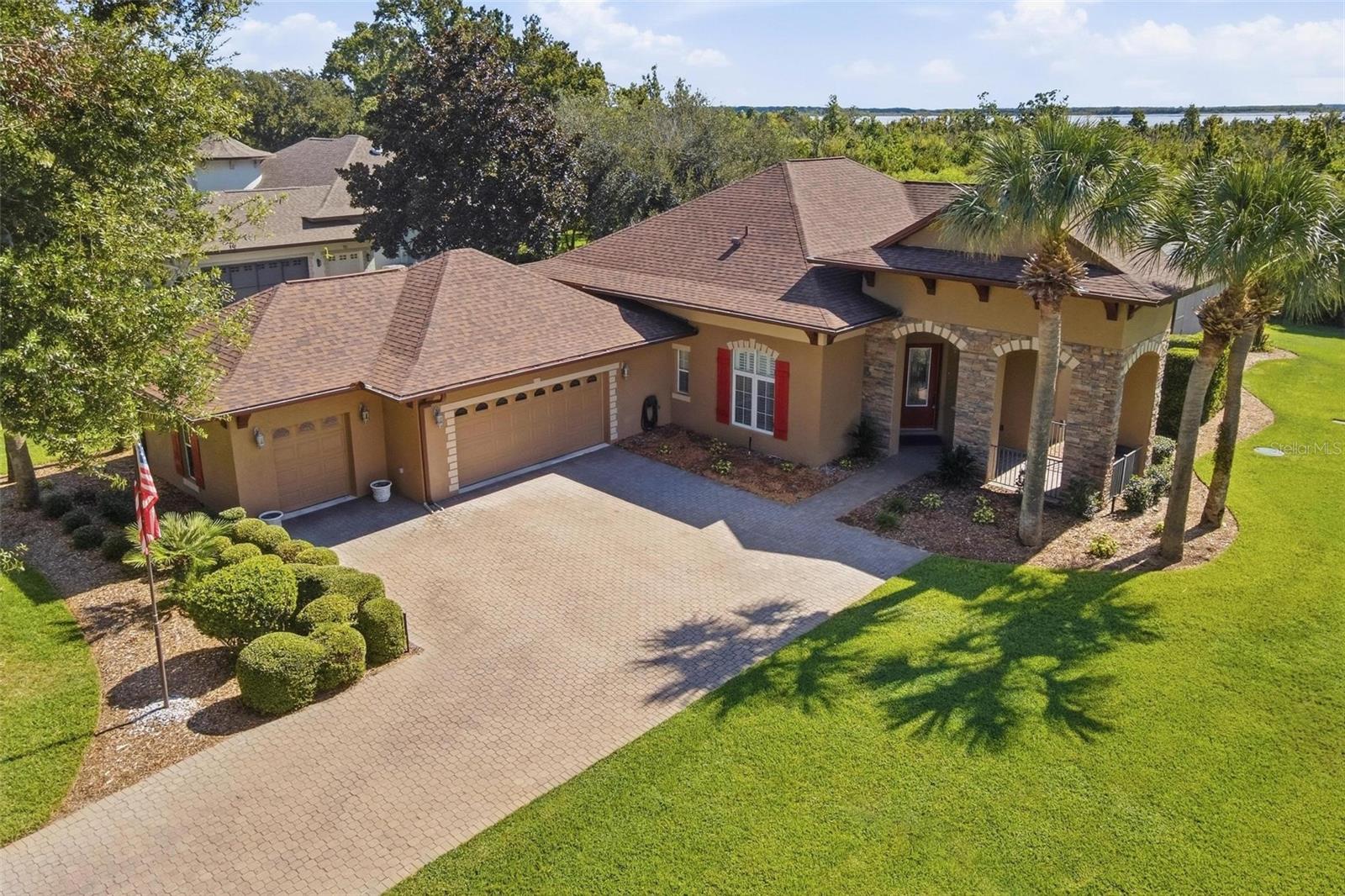 Ariel of exterior home.