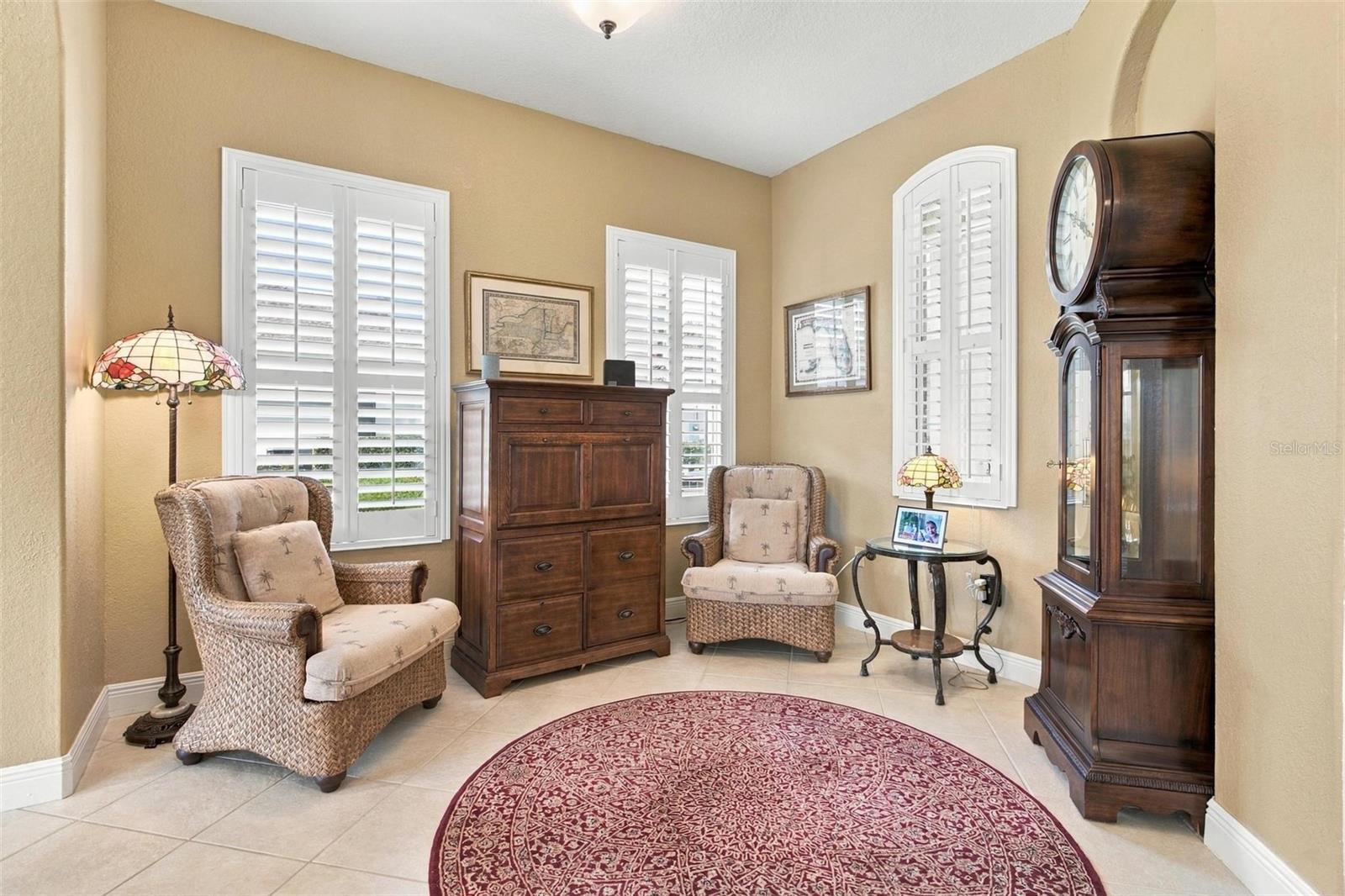 Formal Dining area used as a DEN/ OFFICE.