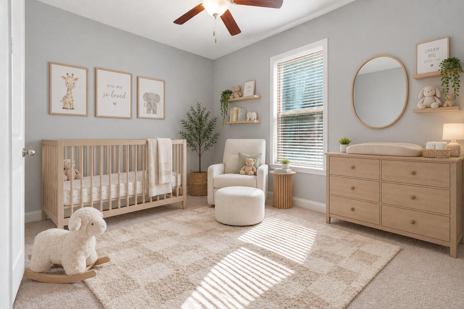 Virtually Staged Kid's Bedroom