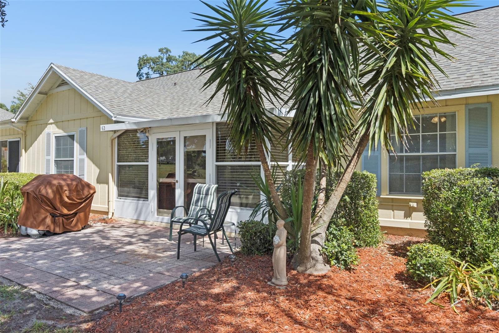 The condo fee covers lawn and grounds (including fresh mulch), exterior maintenance and painting, pest control and more.