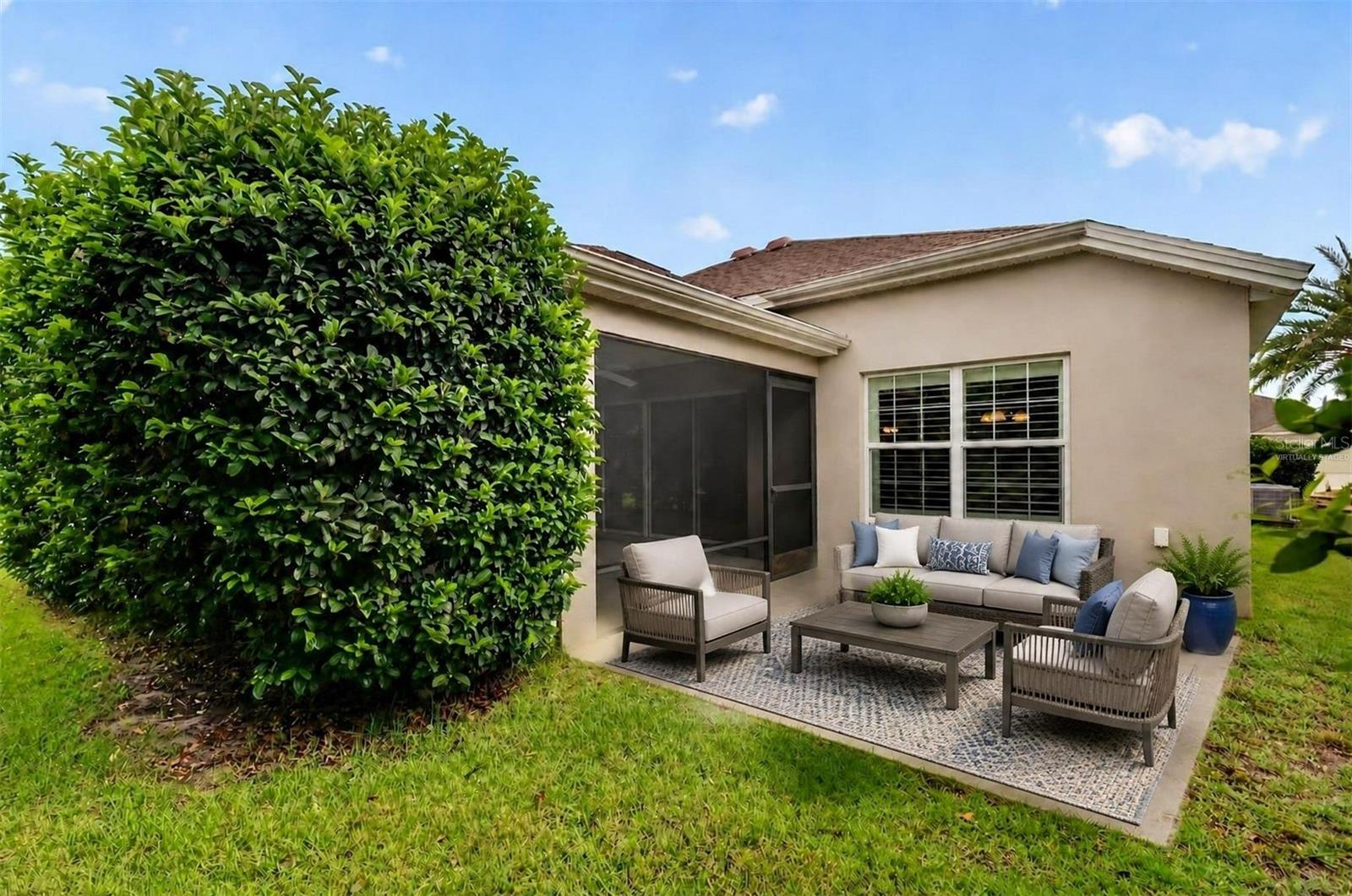 Rear Patio - Virtually Staged