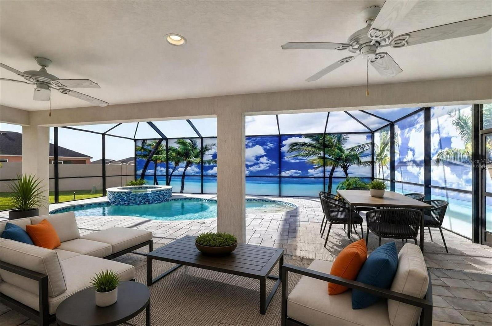 Private Paver Lanai, Swimming Pool, and Spa!-Virtually Staged