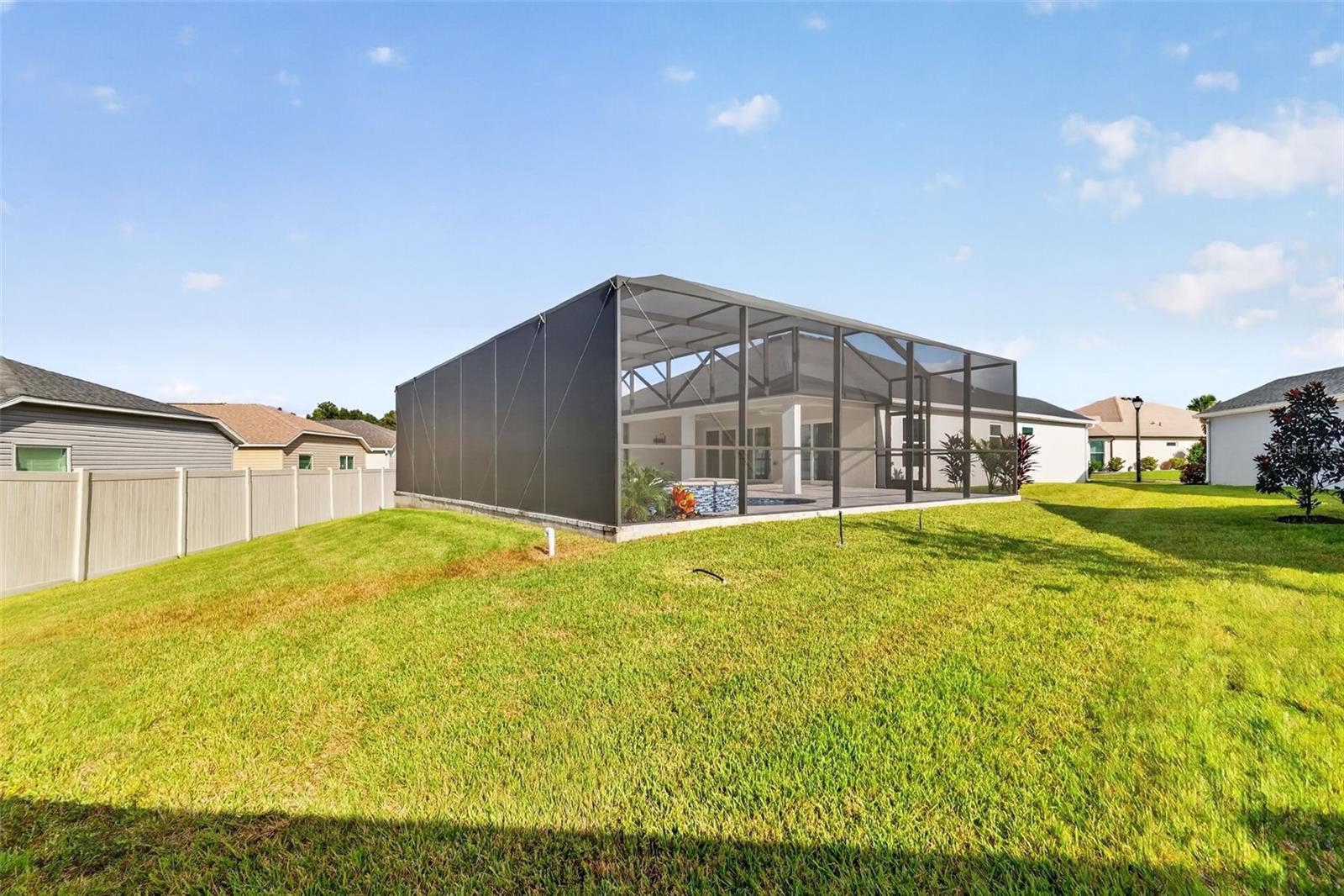 Spacious, PRIVATE Rear and Side Yards