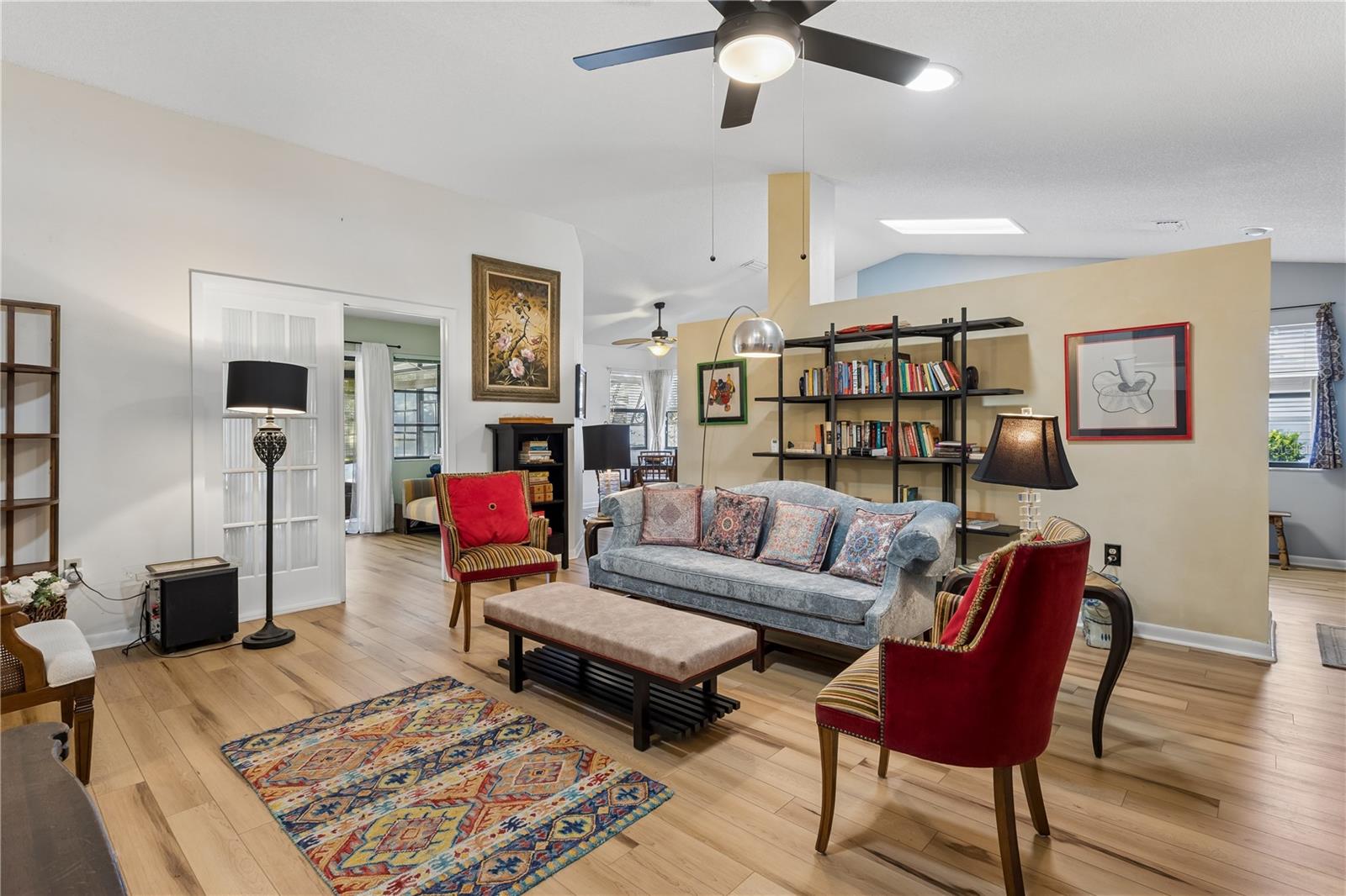An entry to the kitchen was added on the right side of the living room.