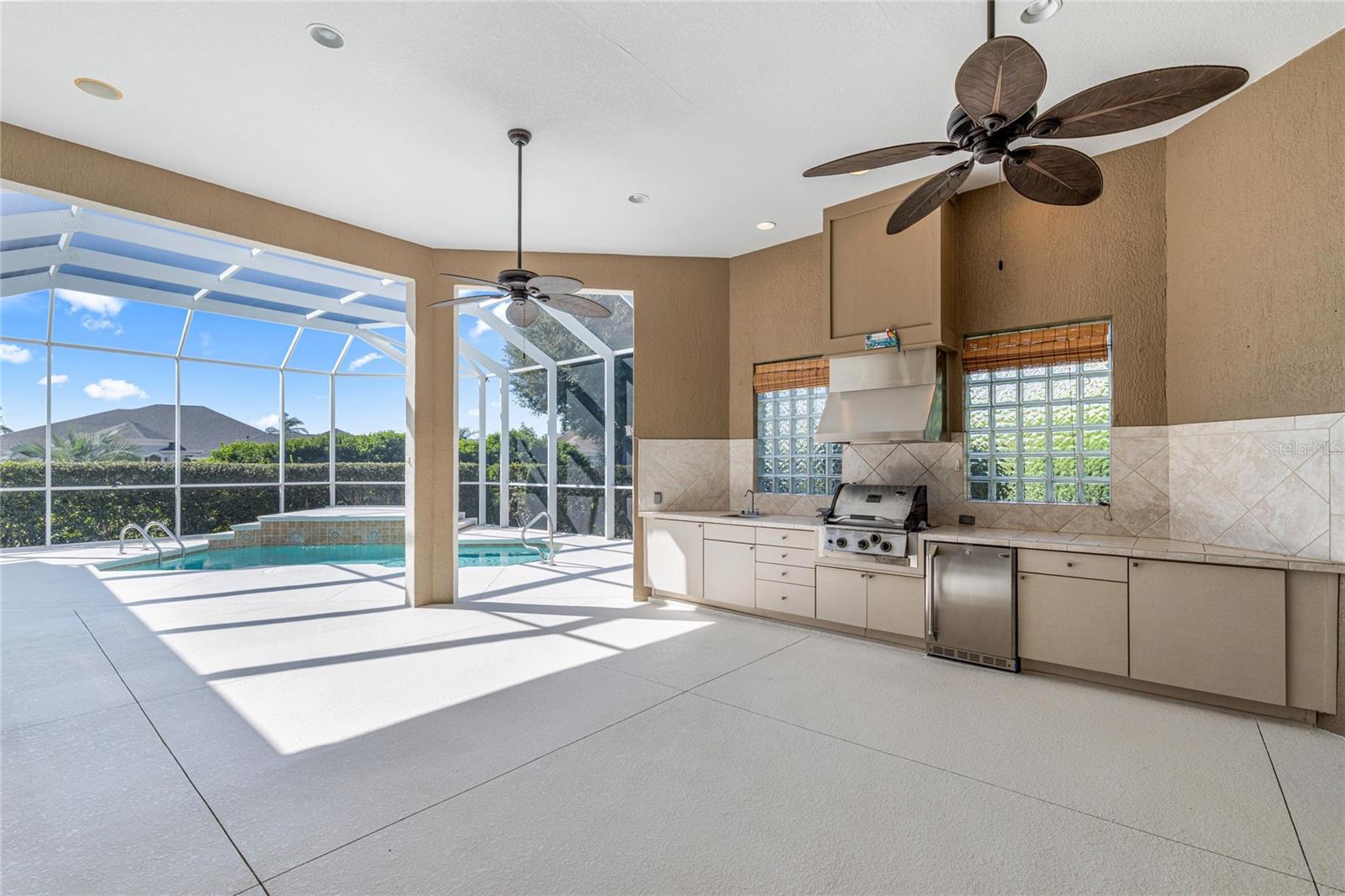 Outdoor kitchen.