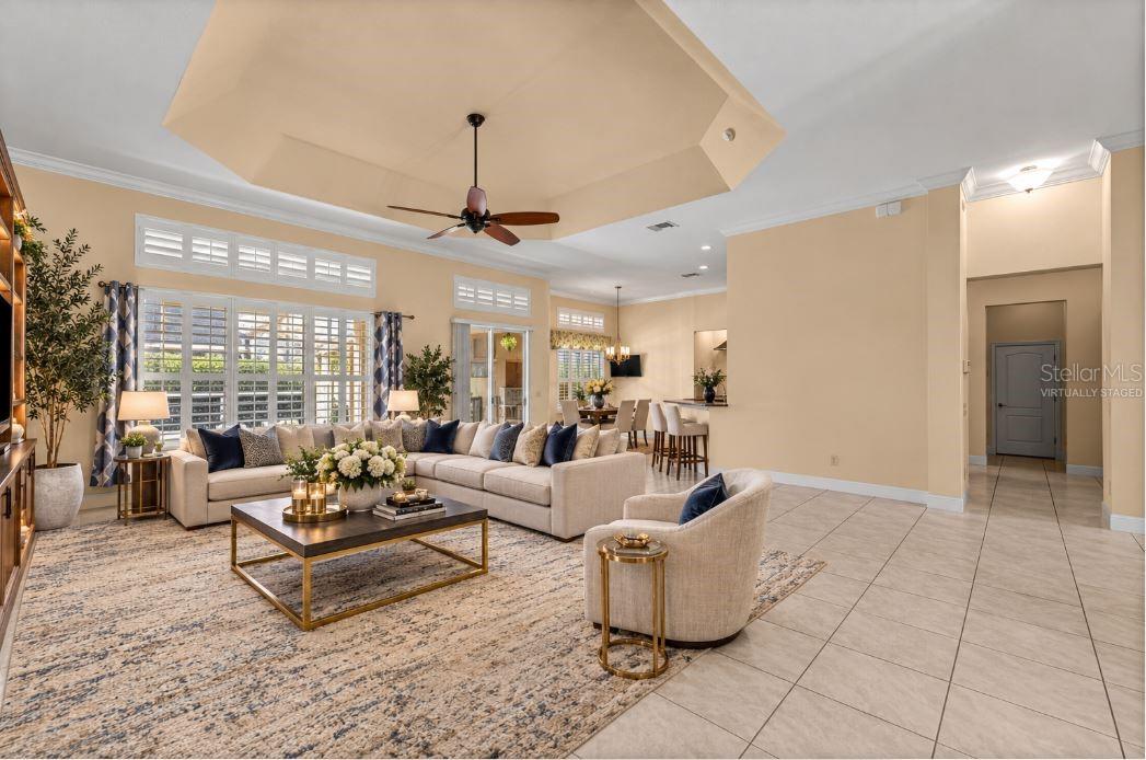 Virtually staged living room.