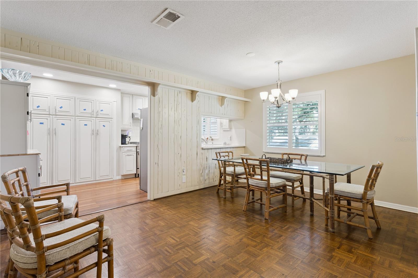 Dining area just off the formal living room