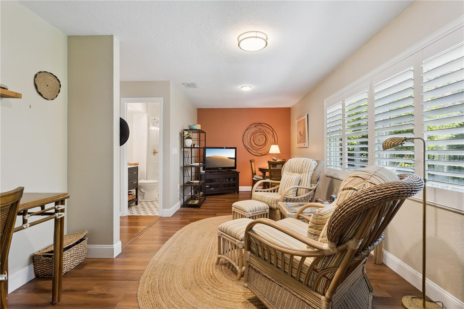 Family room just off the kitchen