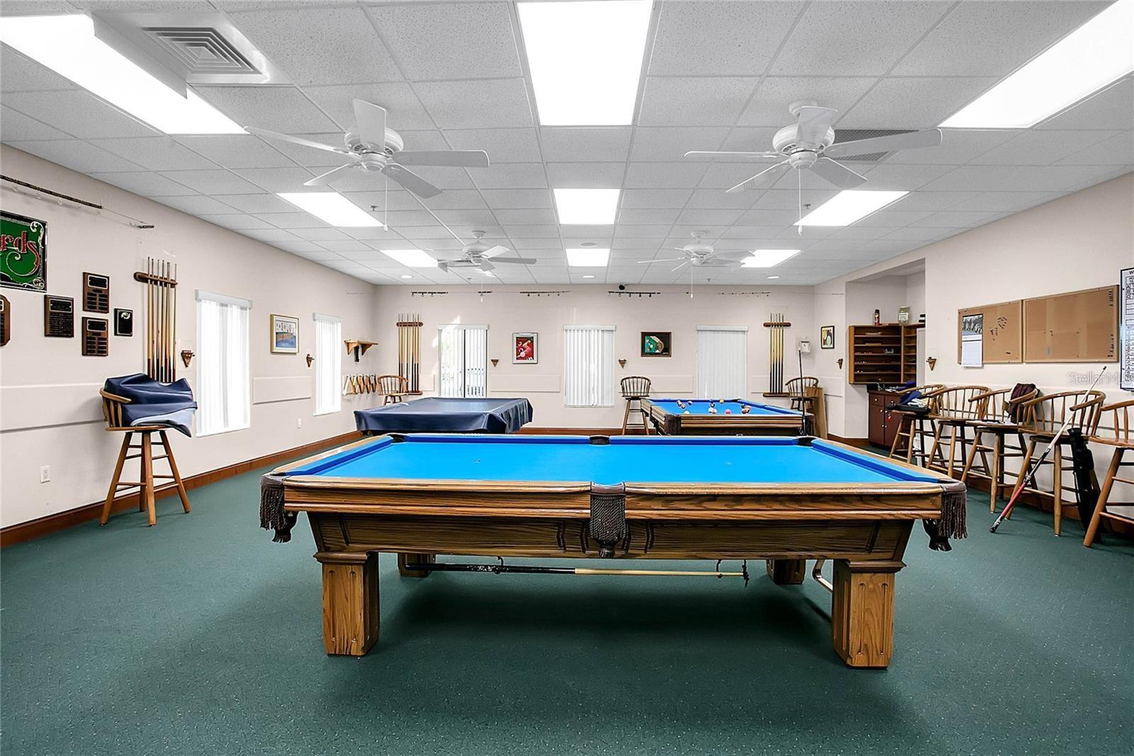 BILLIARDS anyone? There are men's and women's groups you can join.