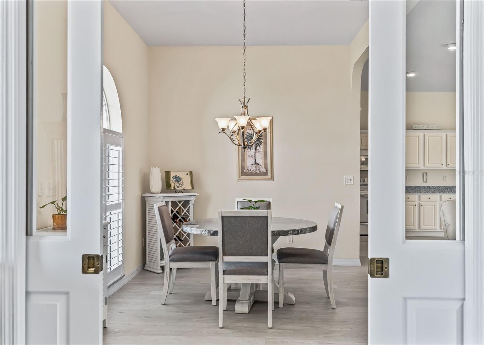 Pocket doors to the Family room