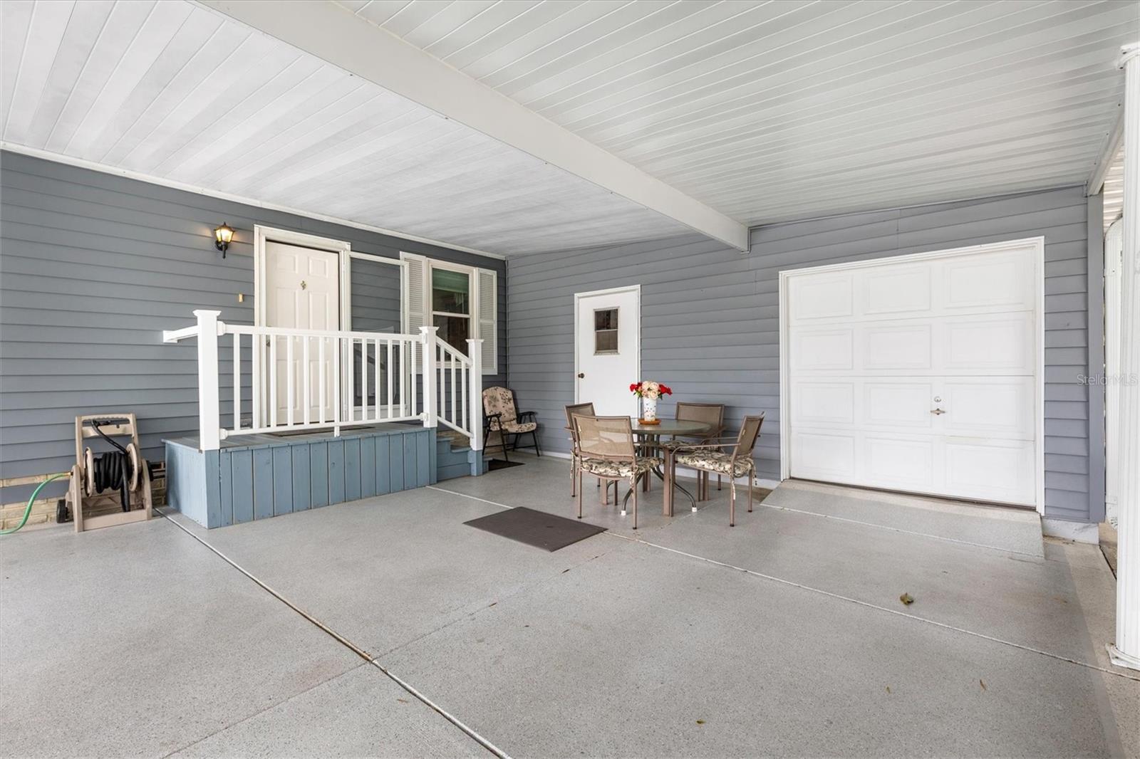 Carport and entrance