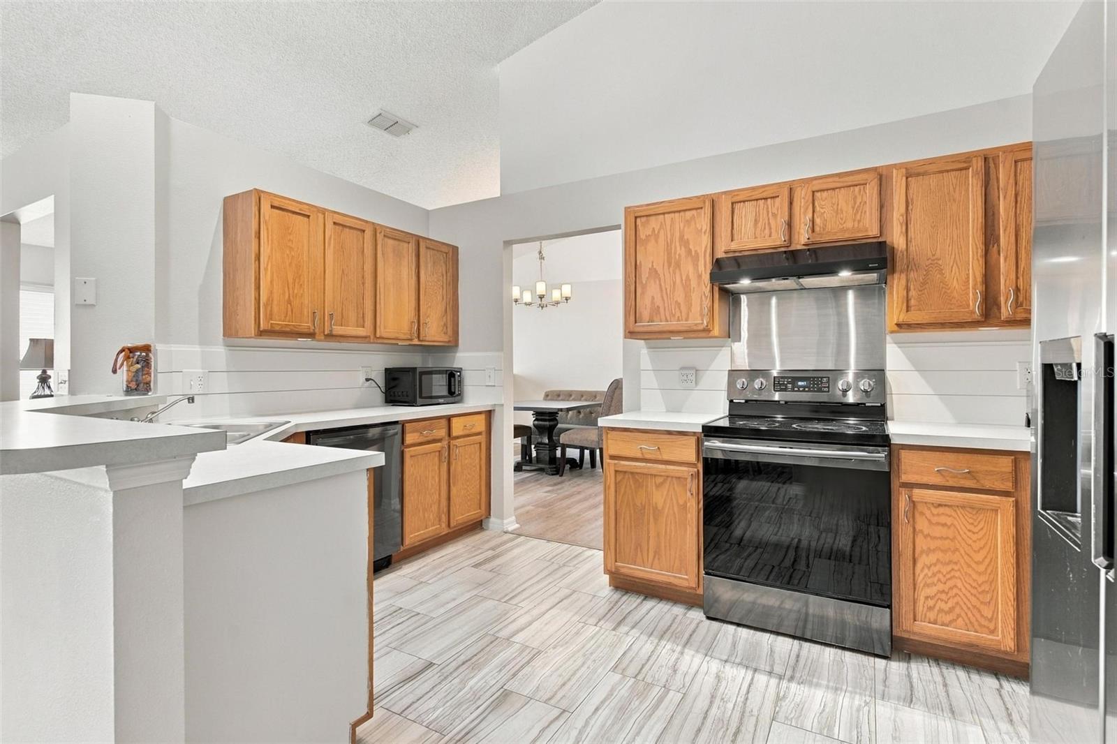 Kitchen with Wood Vinyl Flooring