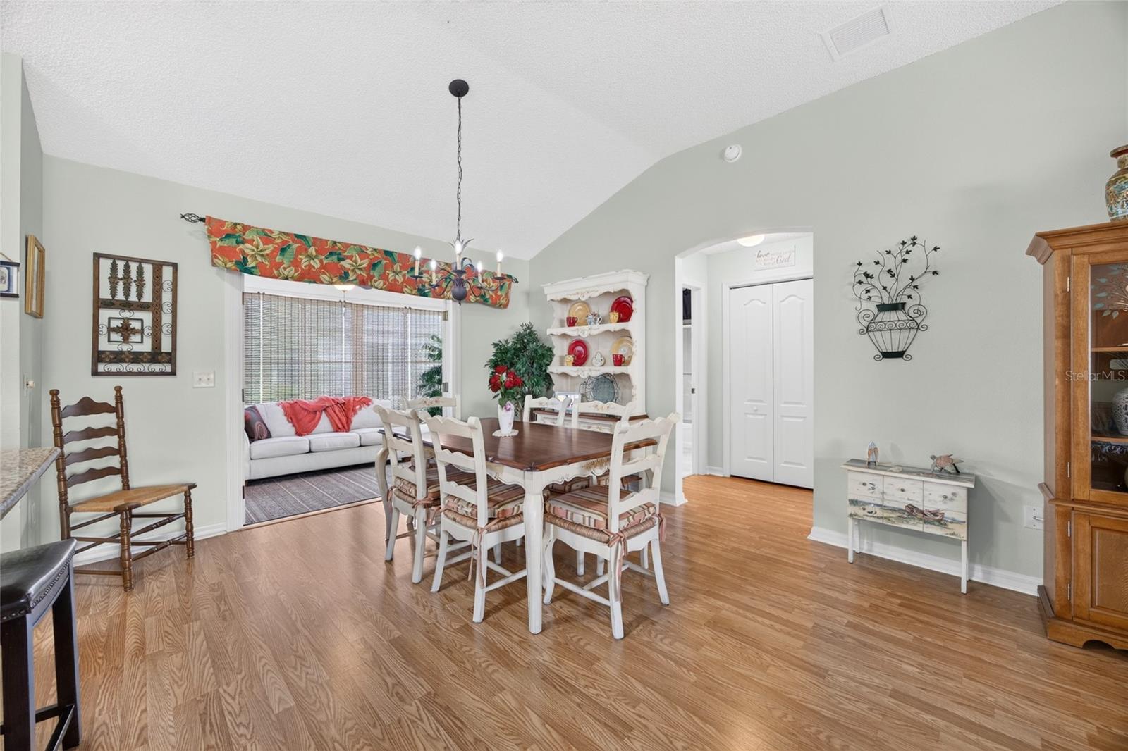 Dining Room & Opening to Enclosed Lanai