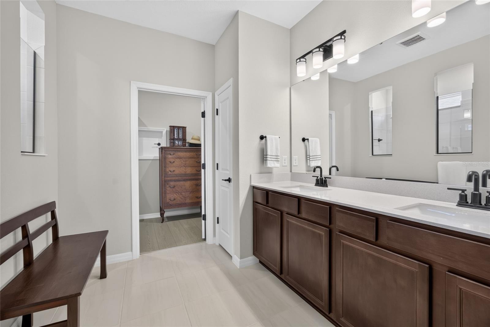 Double Vanity in Primary Bathroom PLUS 2 Walk-In Closets