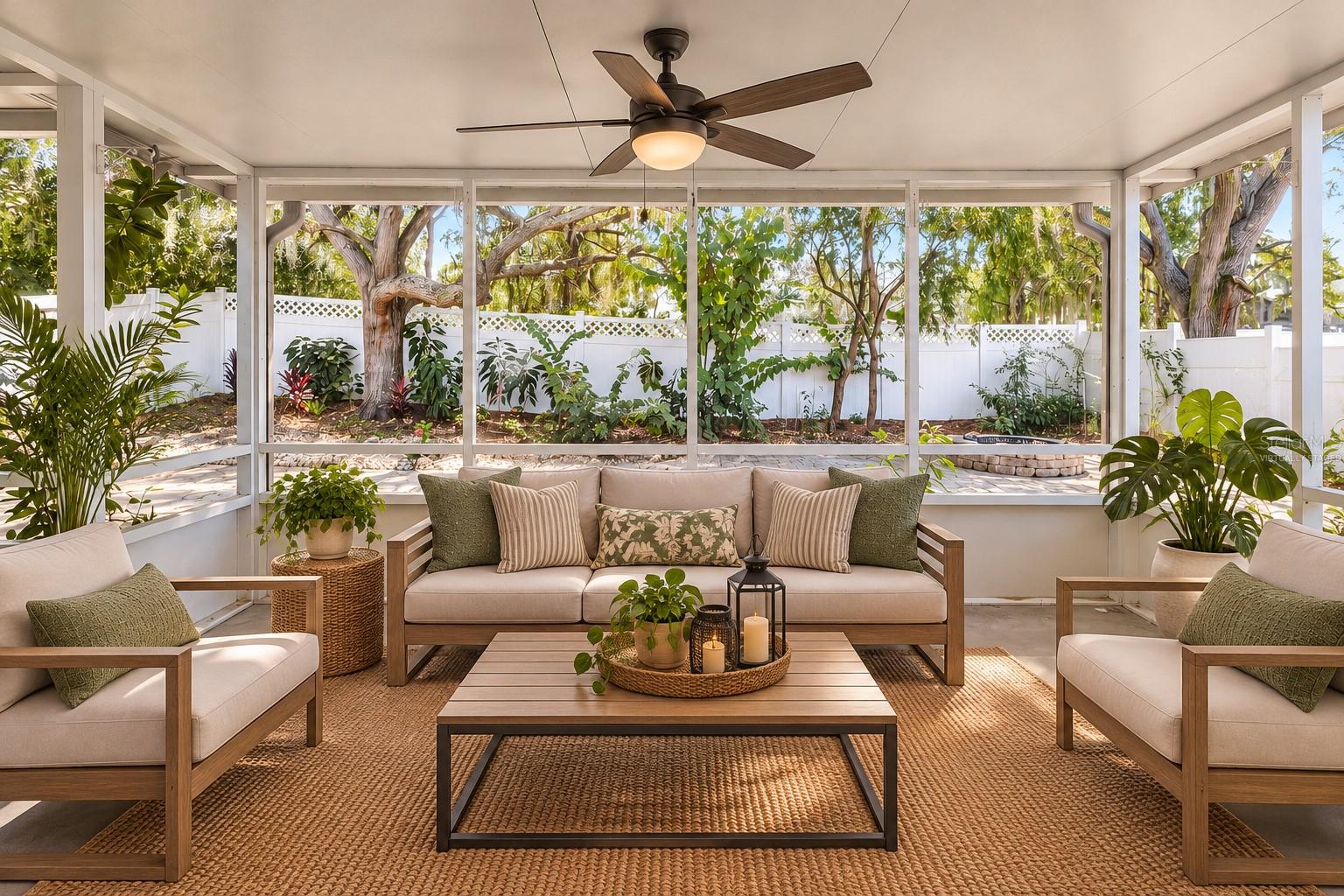 Screened Patio - Virtually Staged