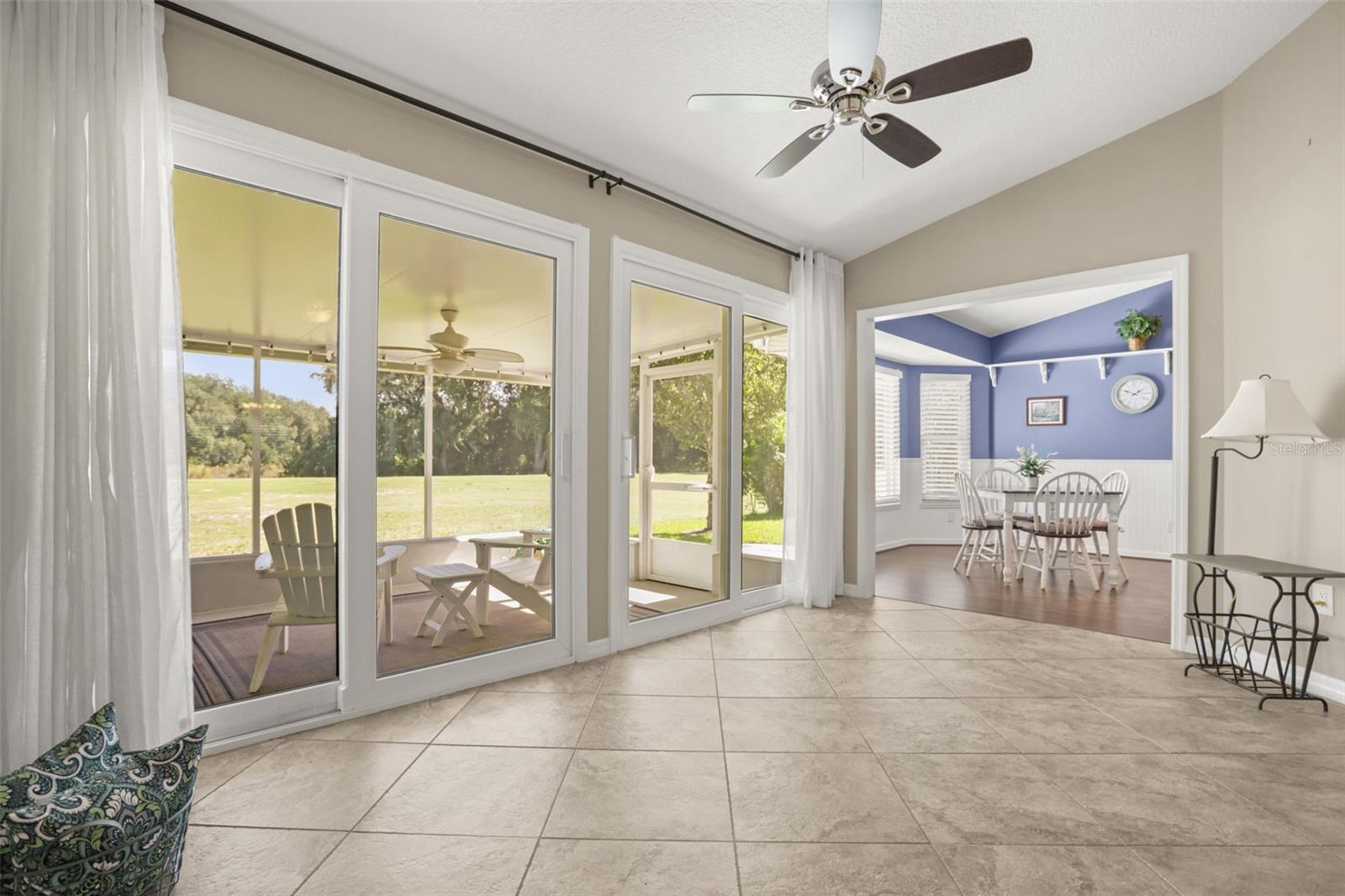 Lanai with golf course views...