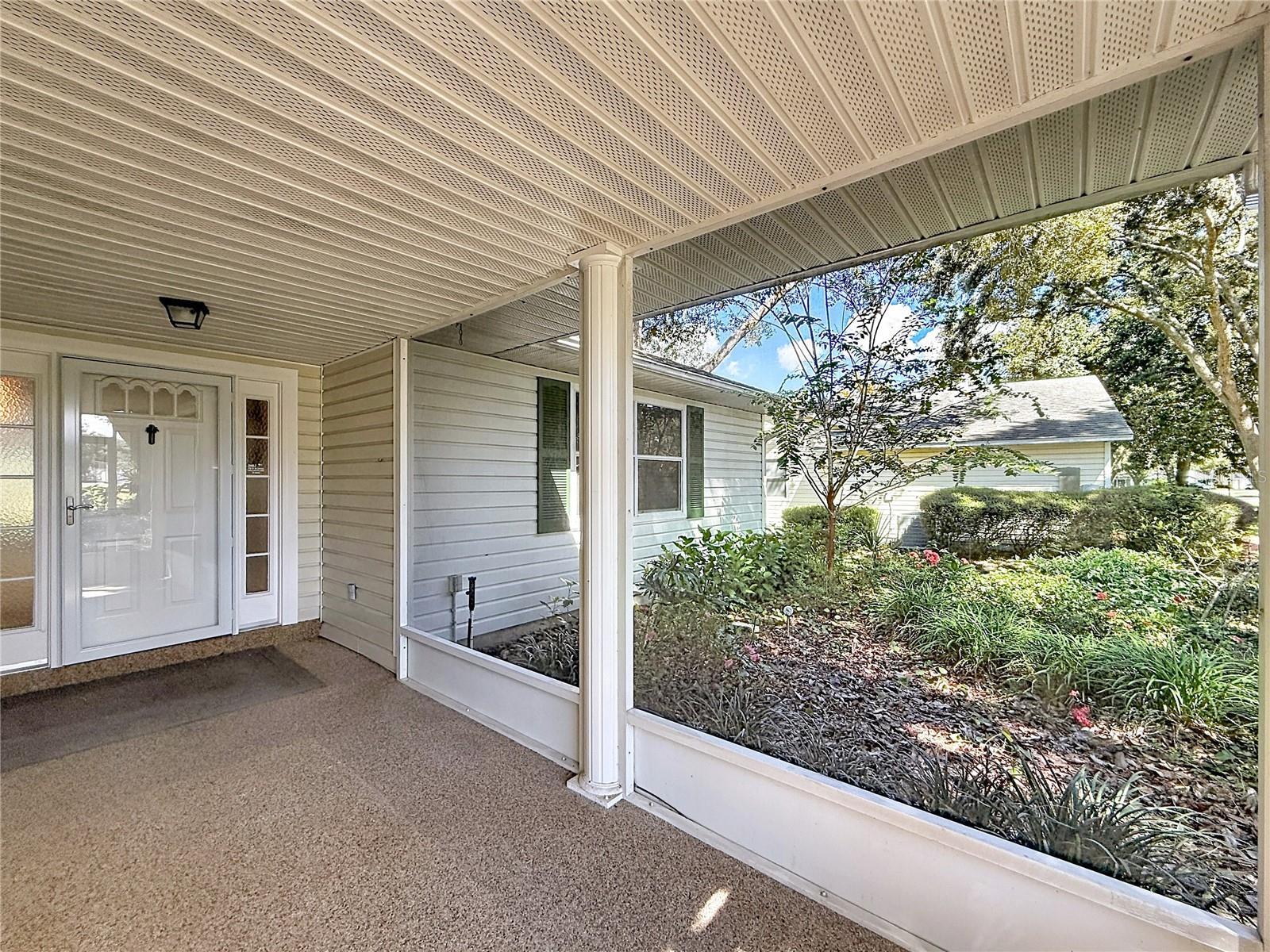 Screened front porch