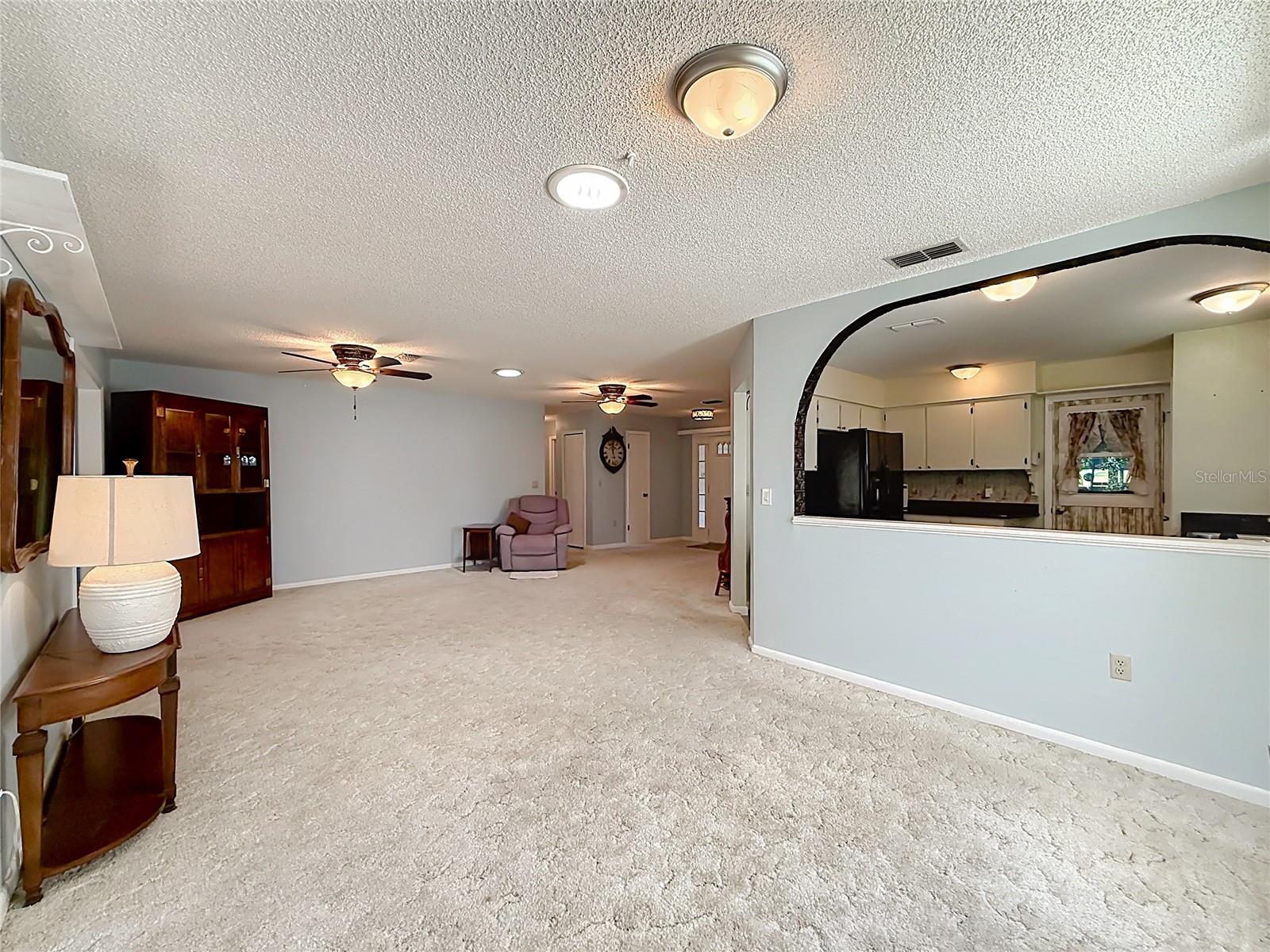 Dining room open to the kitchen