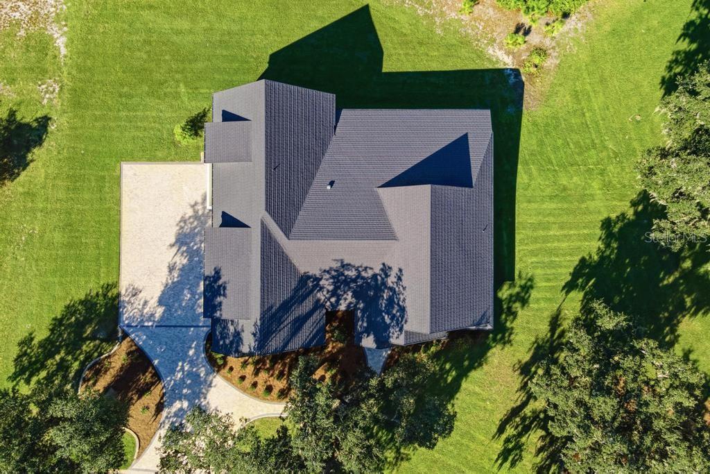 Ariel of roof and driveway