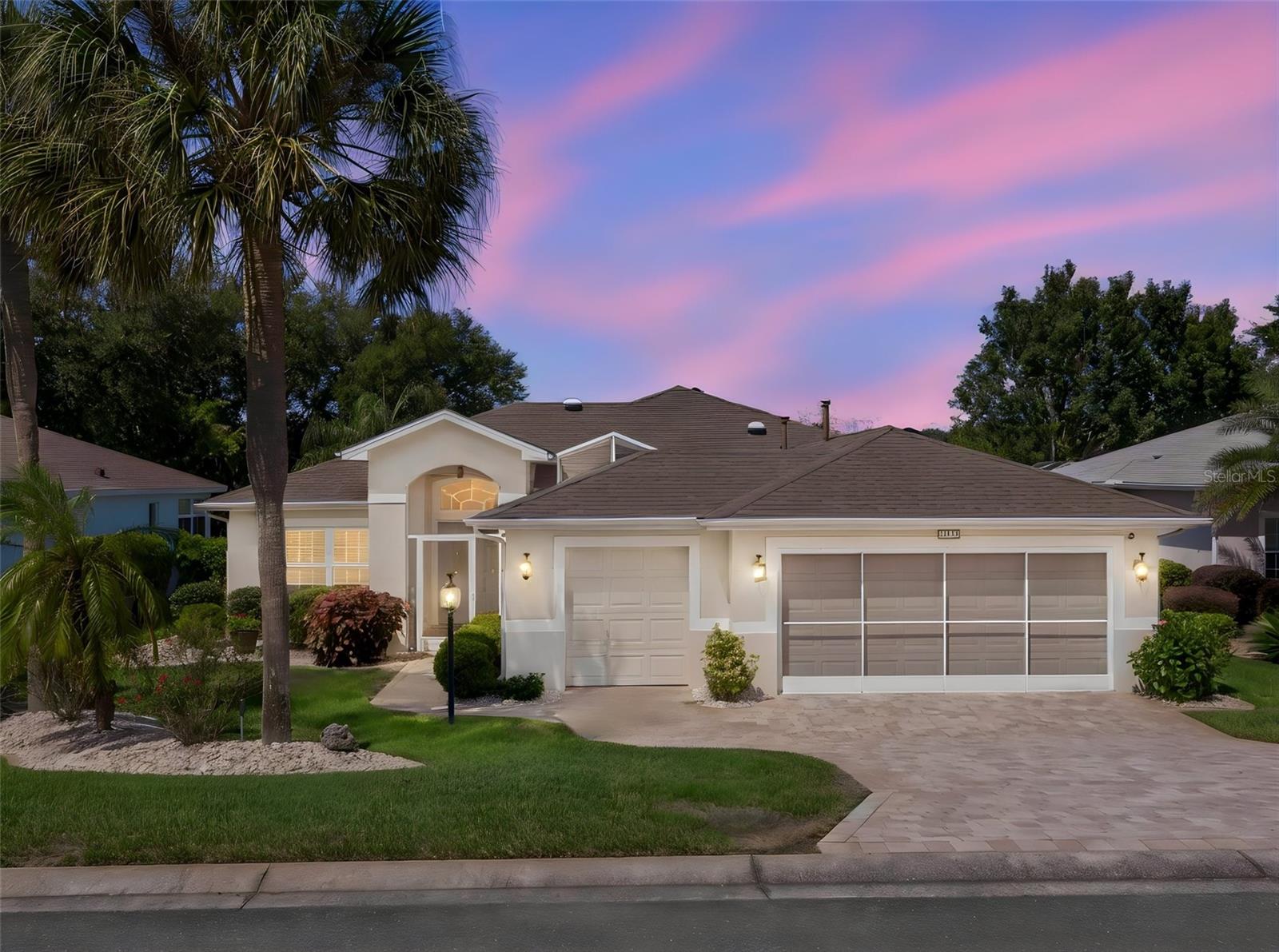 Simulated Twilight Front Elevation