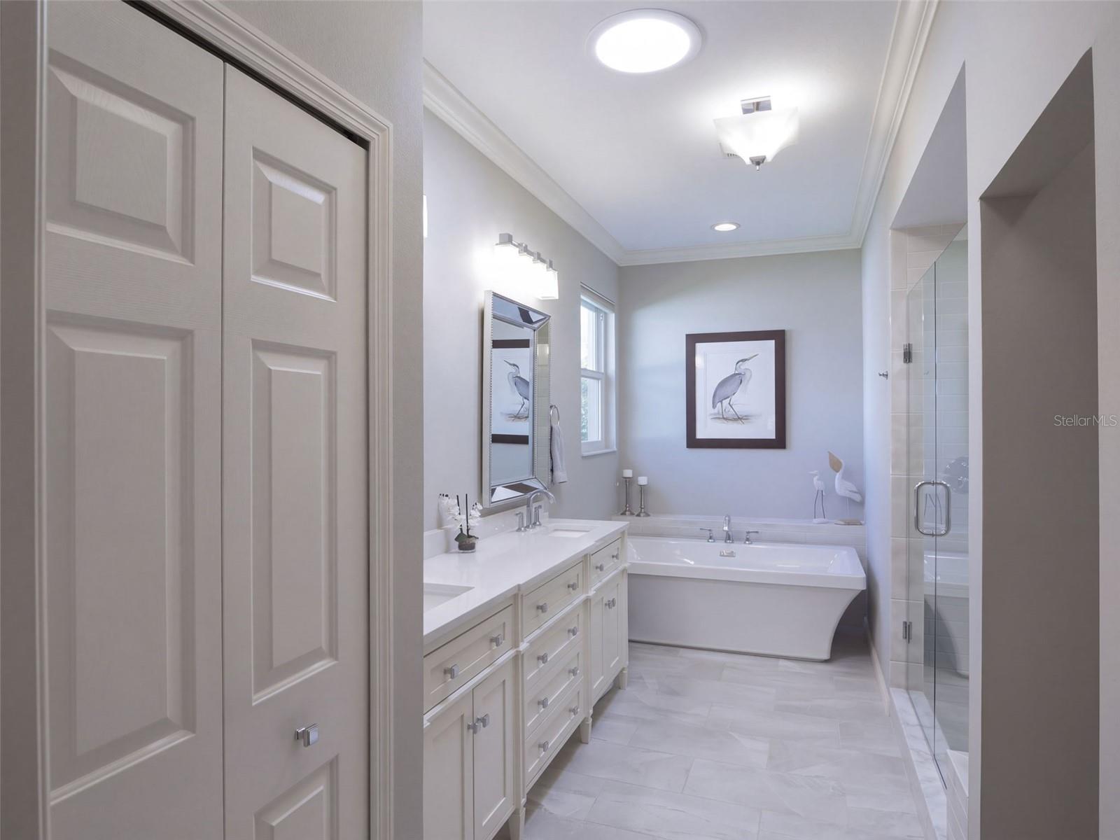 Lots of closet space and a large primary bathroom