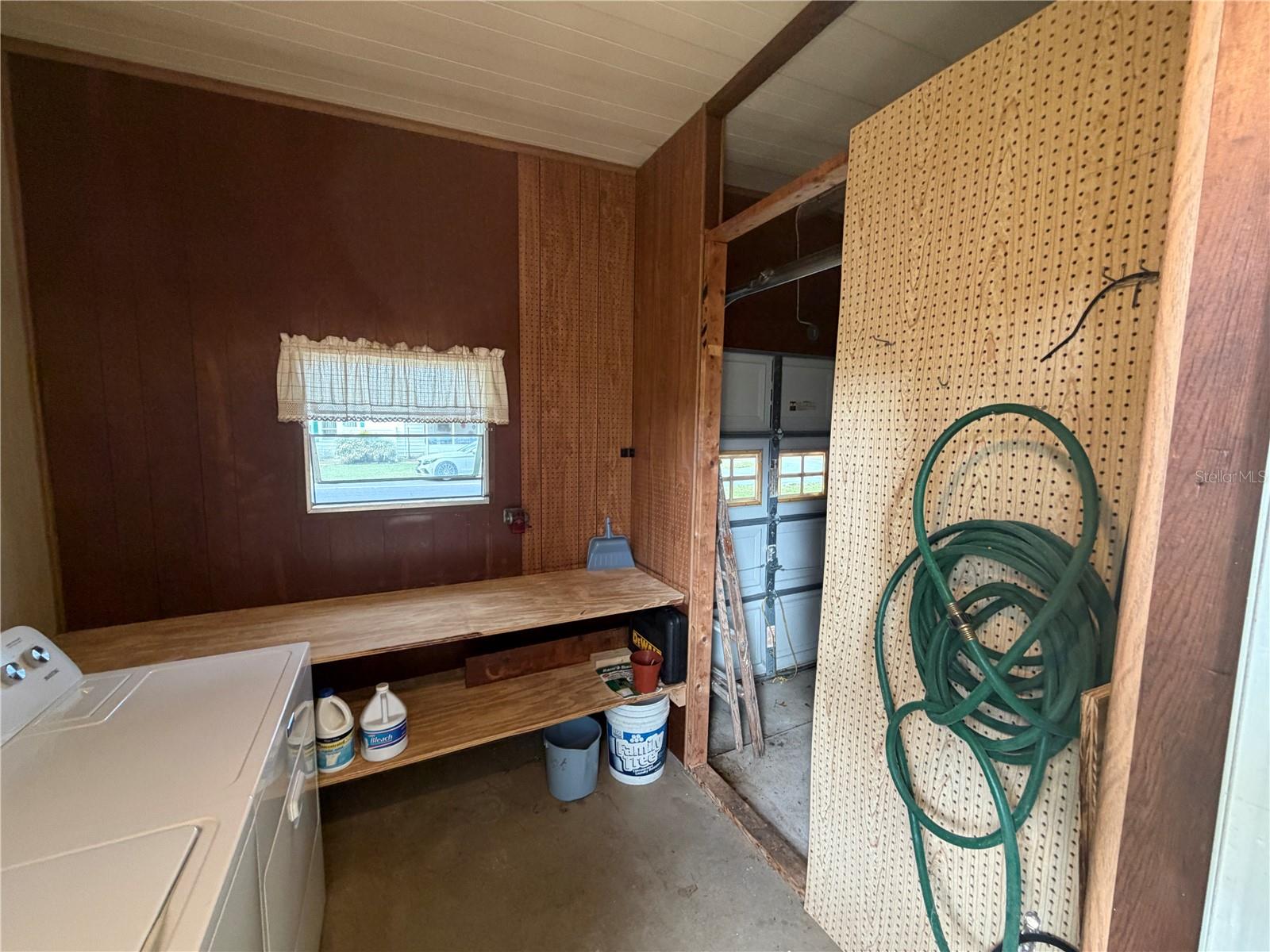 Workshop Area Peg Board Walls for Tools