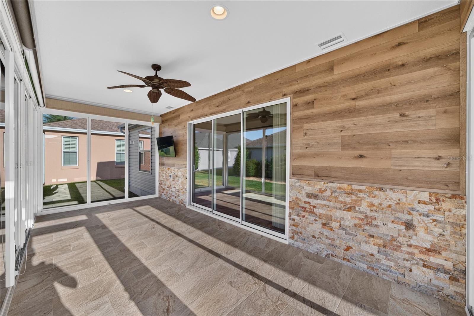 Glass Sliders to Living Room