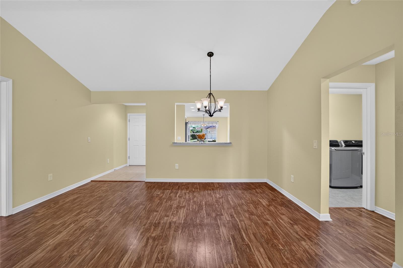 Dining Room with pass-through window