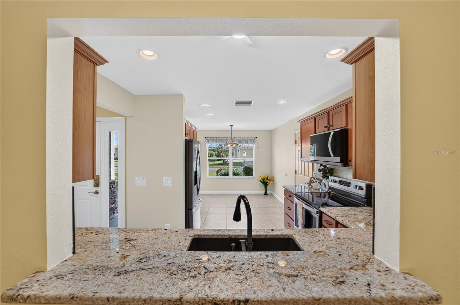 Pass through window to kitchen