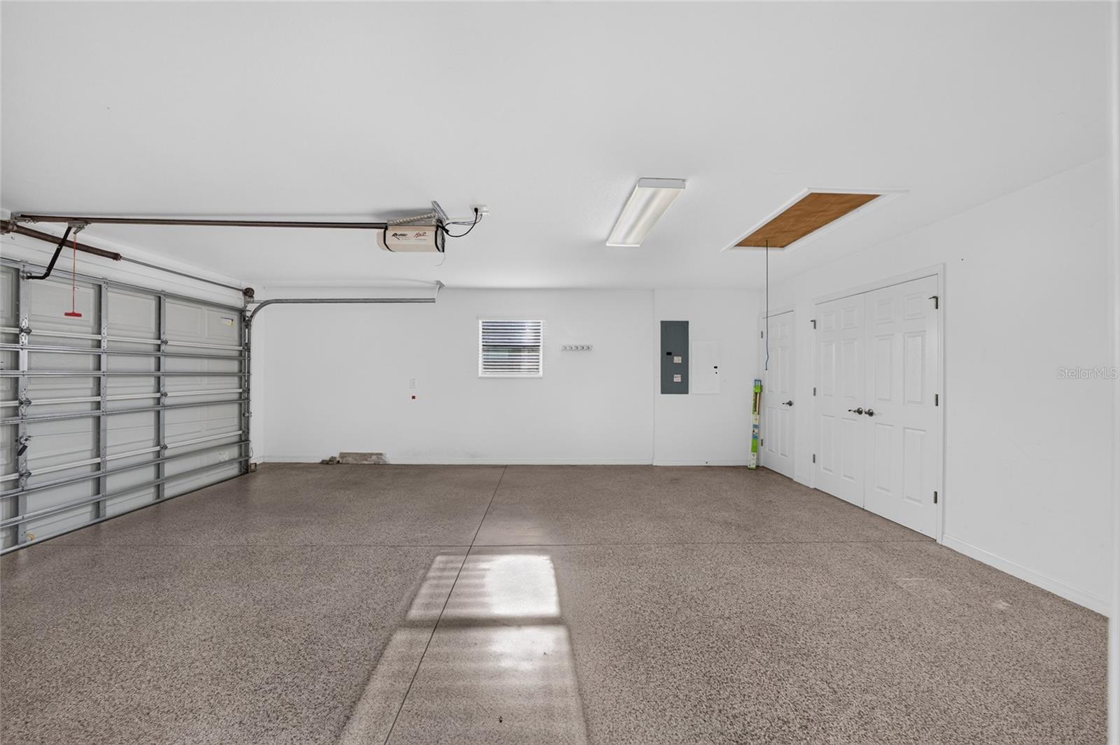 2 Car Garage with HVAC & Water Heater Closet