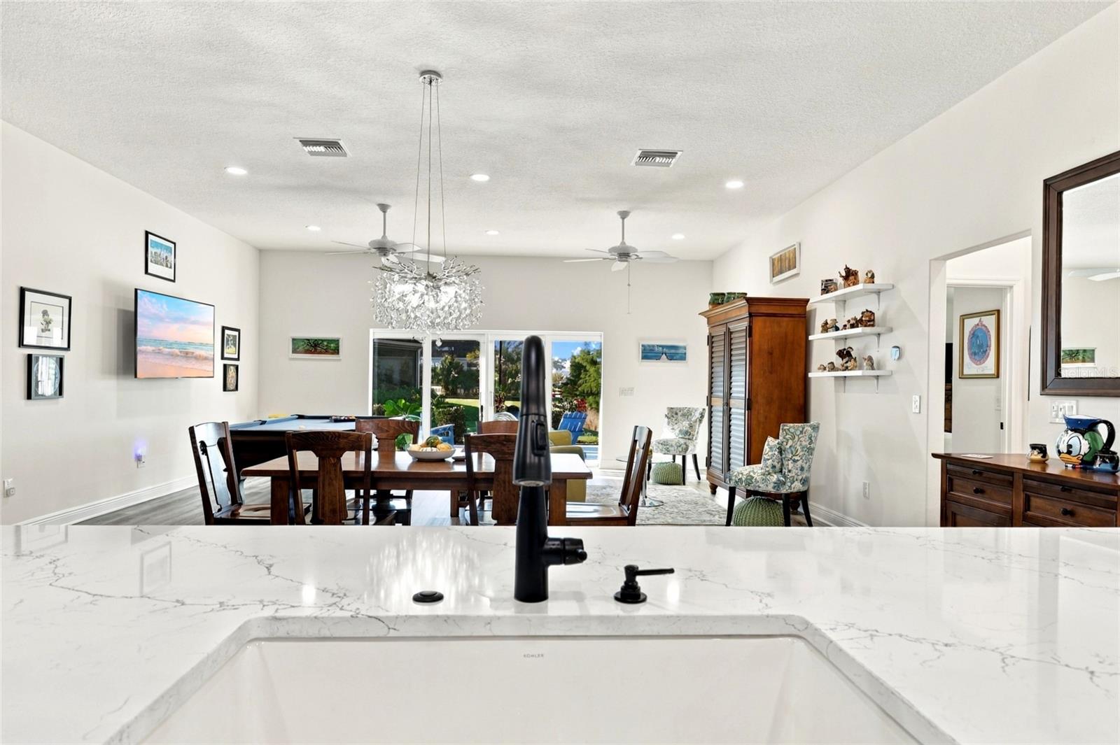 Main Living Area from Kitchen Sink