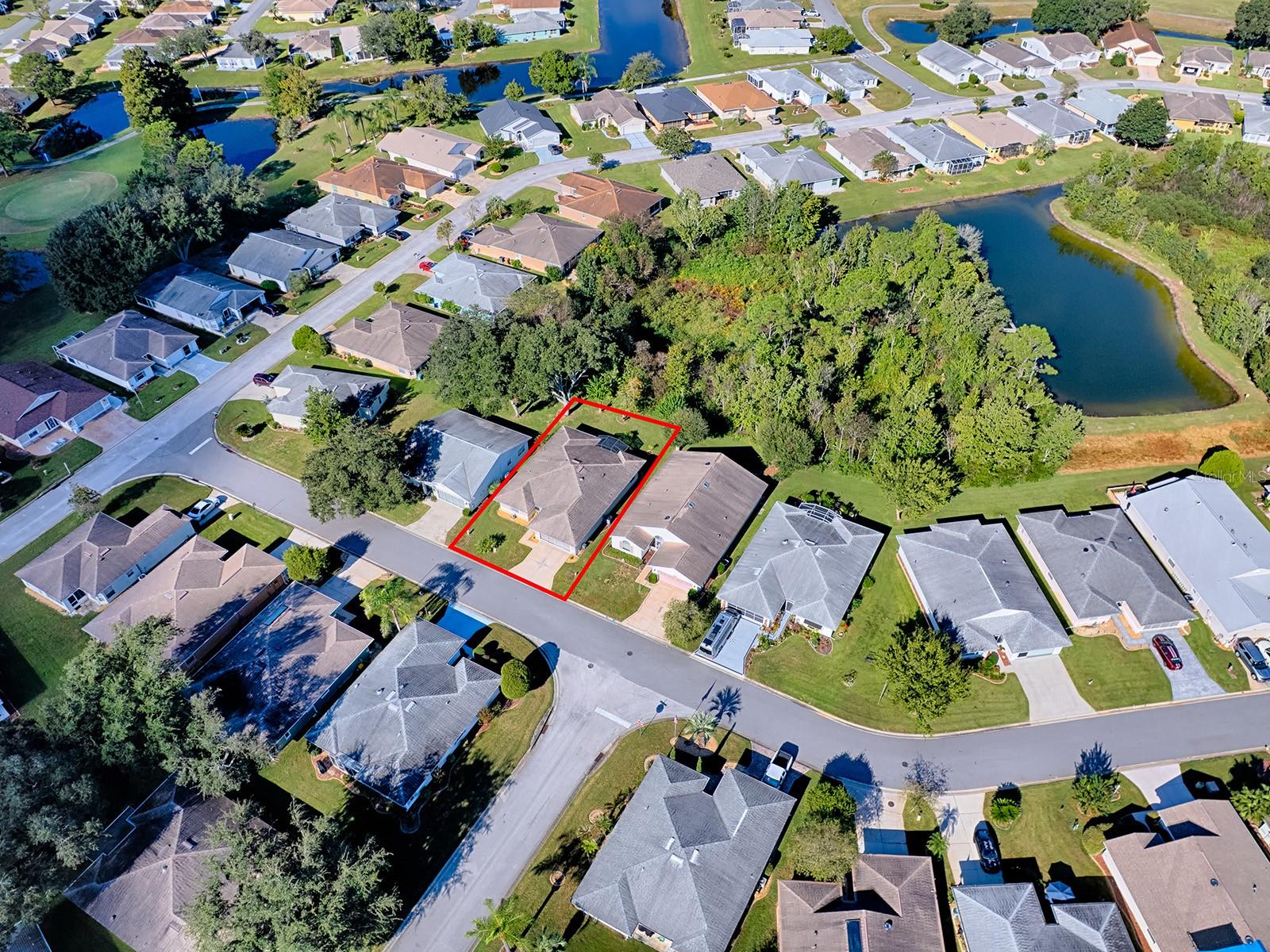 OVERHEAD VIEW OF PRIVATE BACKYARD