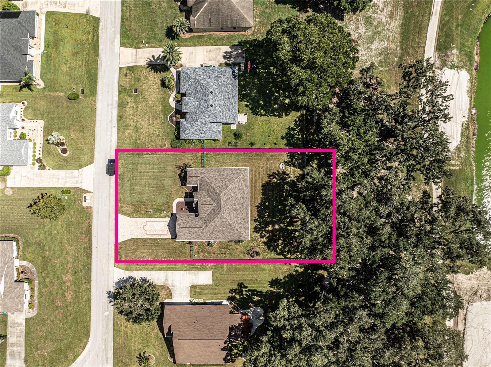 Aerial view of property