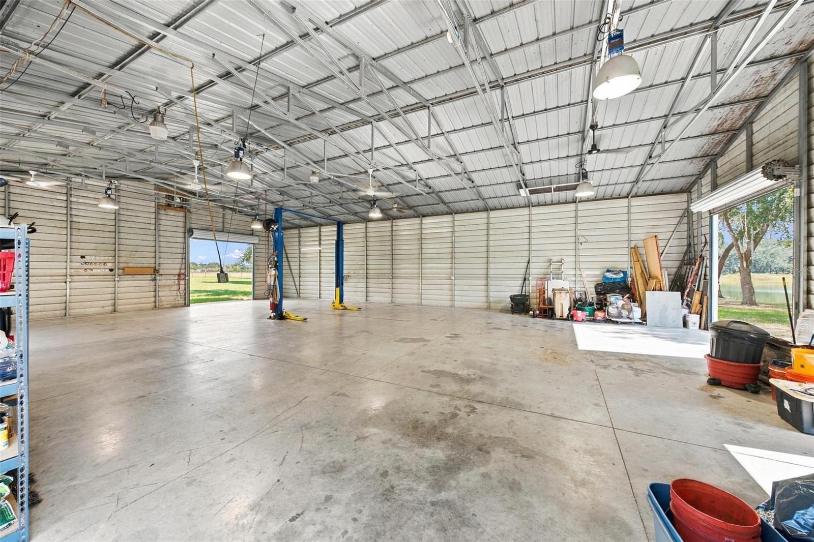INTERIOR VIEW OF 40 X 60 METAL BUILDING