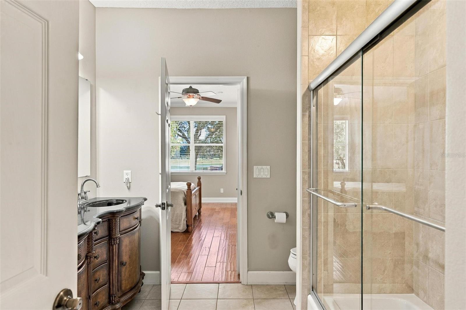 VIEW FROM 2ND PRIMARY ENSUITE INTO PRIMARY SUITE