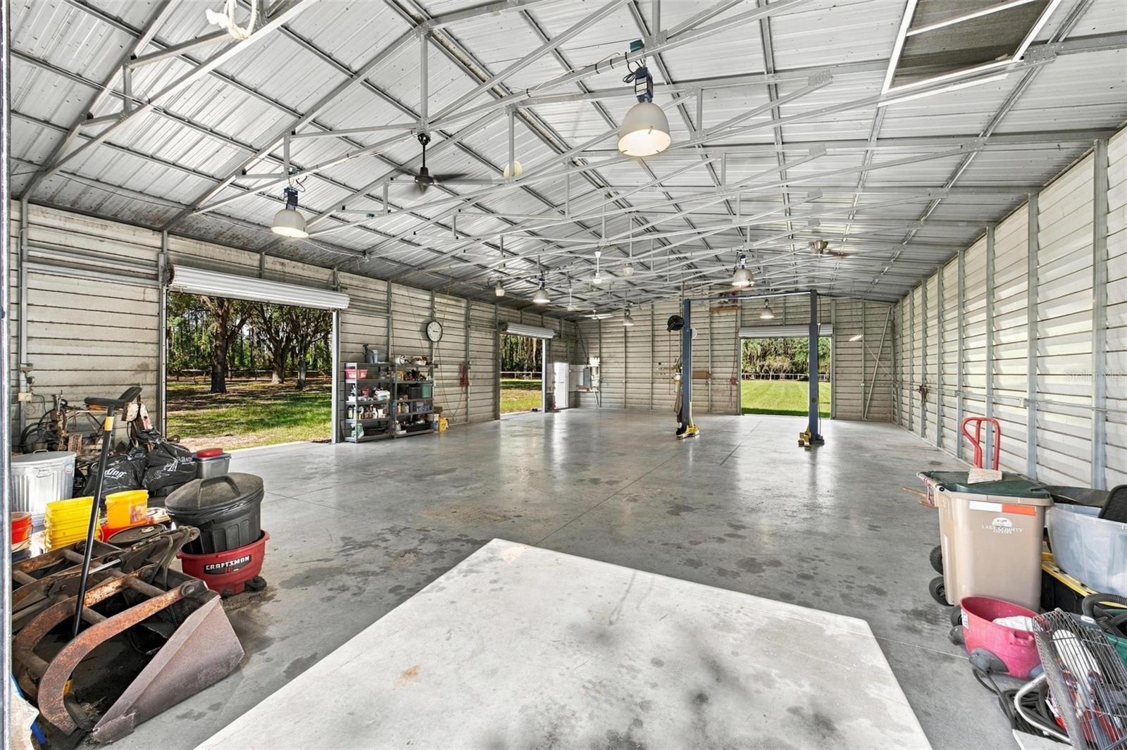 INTERIOR VIEW OF 40 X 60 METAL BUILDING