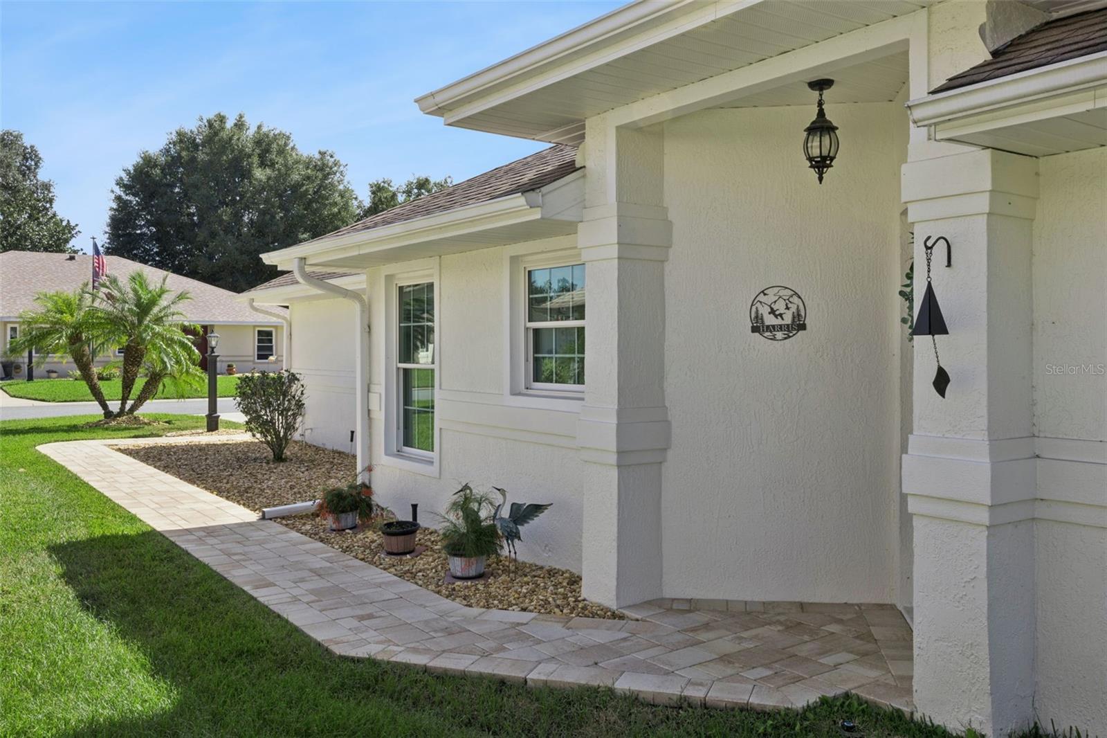 Side entry with paver walkway Side entry with paver walkway